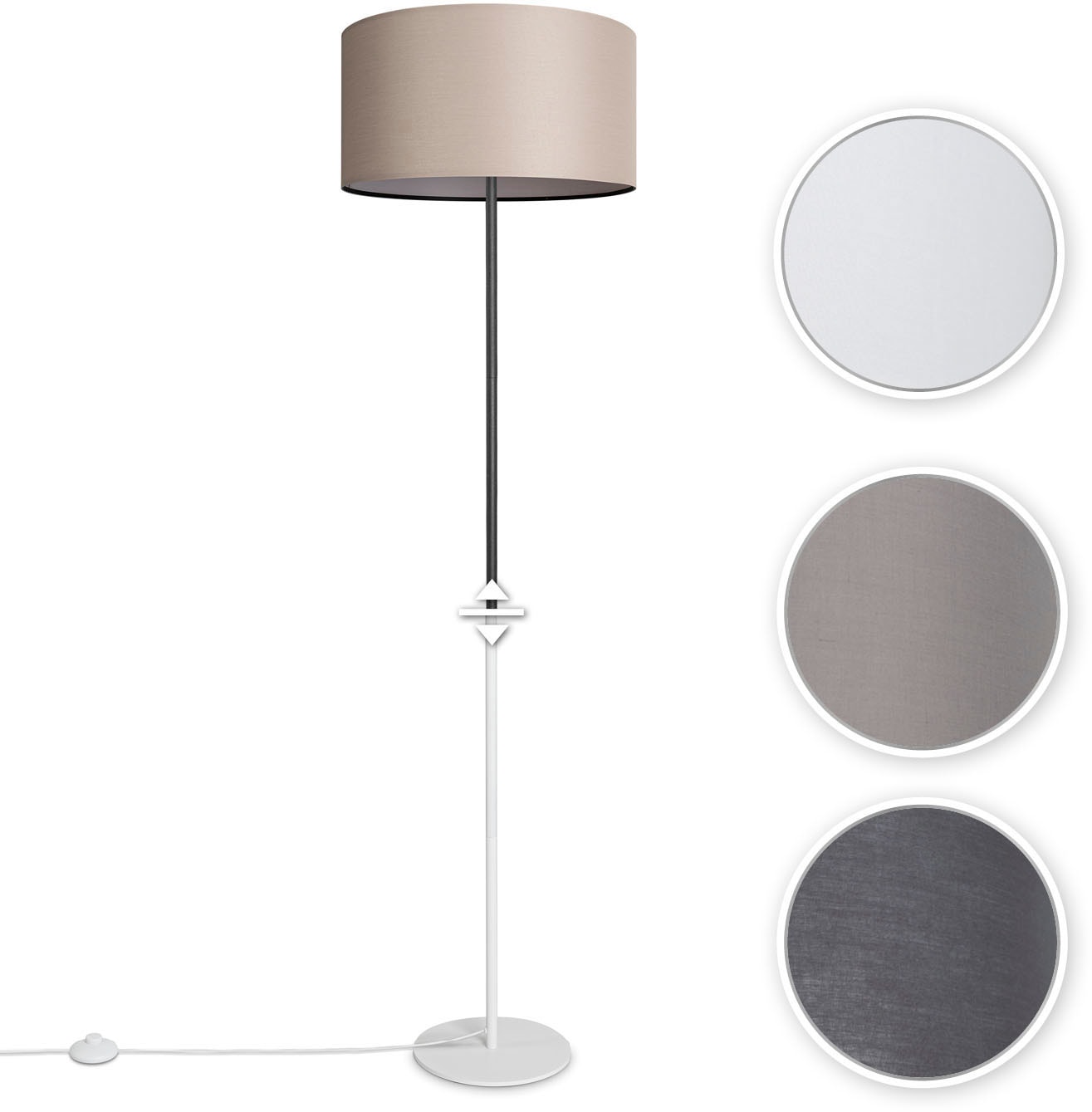 Paco Home Stehlampe Online Color«, im E27 Schlafzimmer, LED Deko Wohnzimmer »Uni Shop OTTO Modern flammig-flammig, 1 Stehleuchte Einbeinig