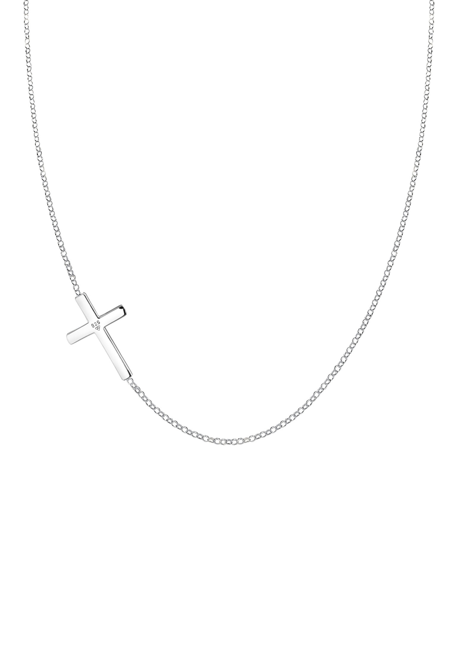 Elli Kette mit Anhänger »Halskette mit Kreuz Schlicht 925 Sterling Silber«