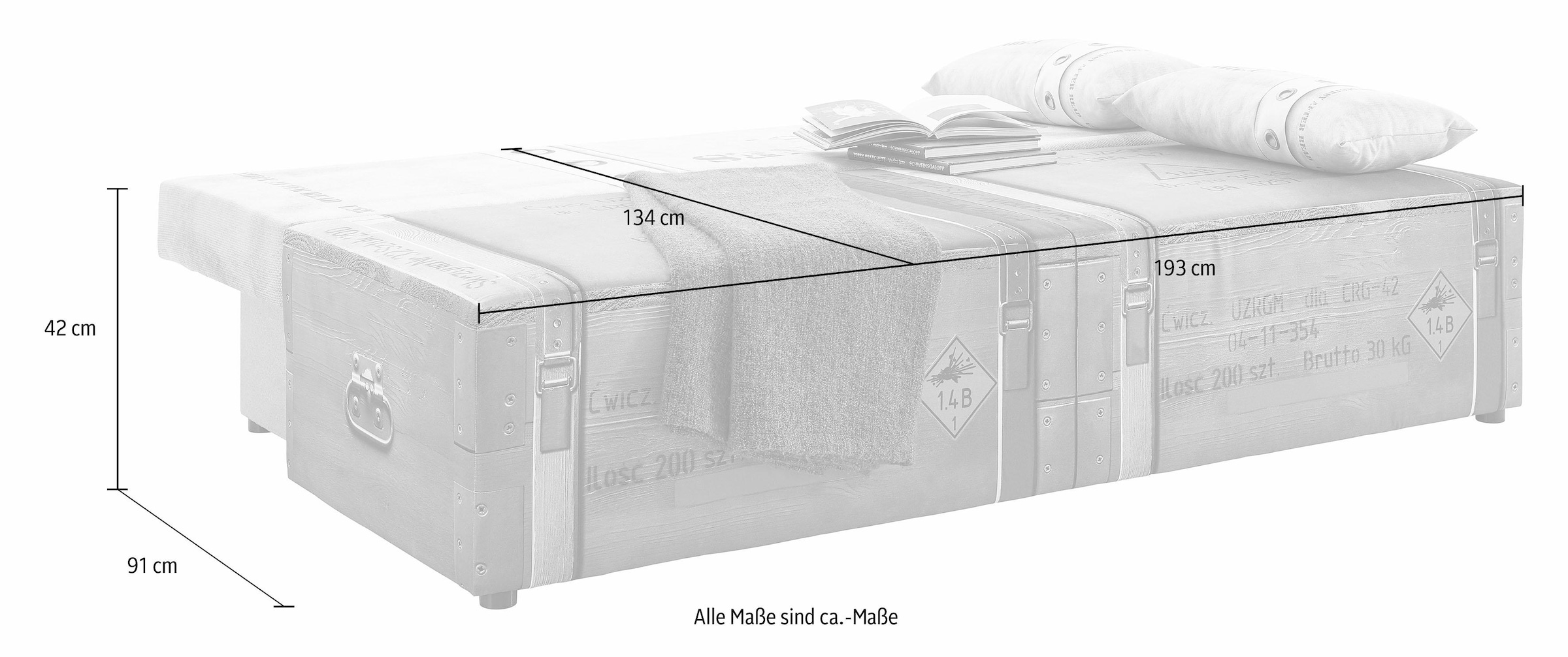 exxpo - sofa fashion Schlafsofa »Extravagantes Sofa für Individualisten mit Bettfunktion und Bettkasten«, in außergewöhnlichen Bezugsvarianten, Solitärmöbel