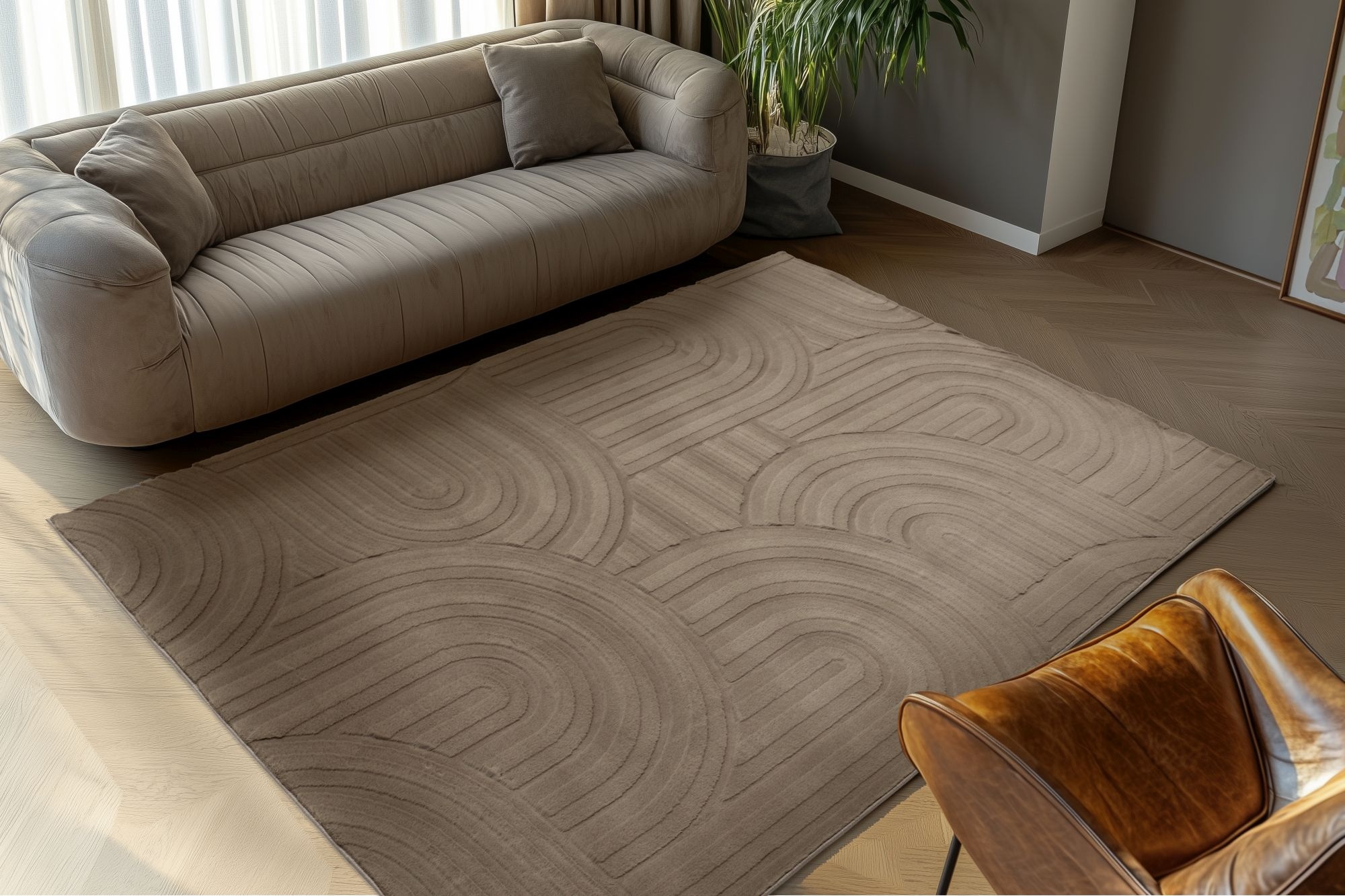 Kayoom Teppich »Cosmic 526« rechteckig 25 mm Höhe Kurzflor, Modernes Muster, Fußbodenheizungsgeeignet, Wohnzimmer