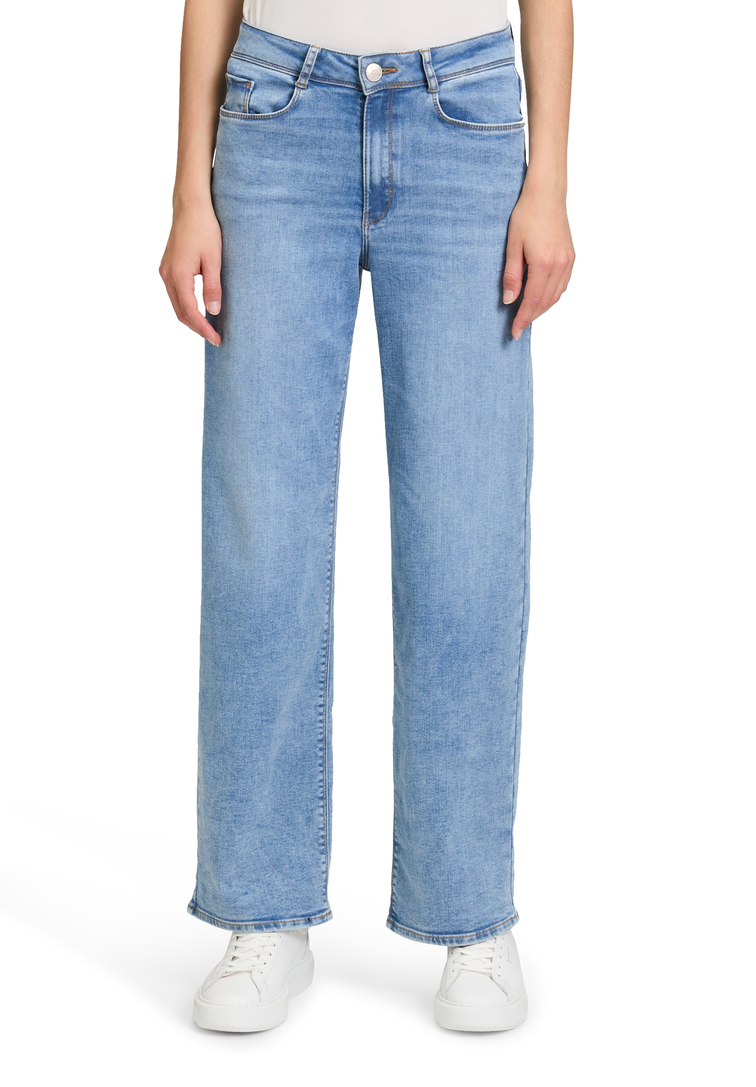 Betty&Co Taillenhose »High Waisted-Jeans mit weitem Bein«