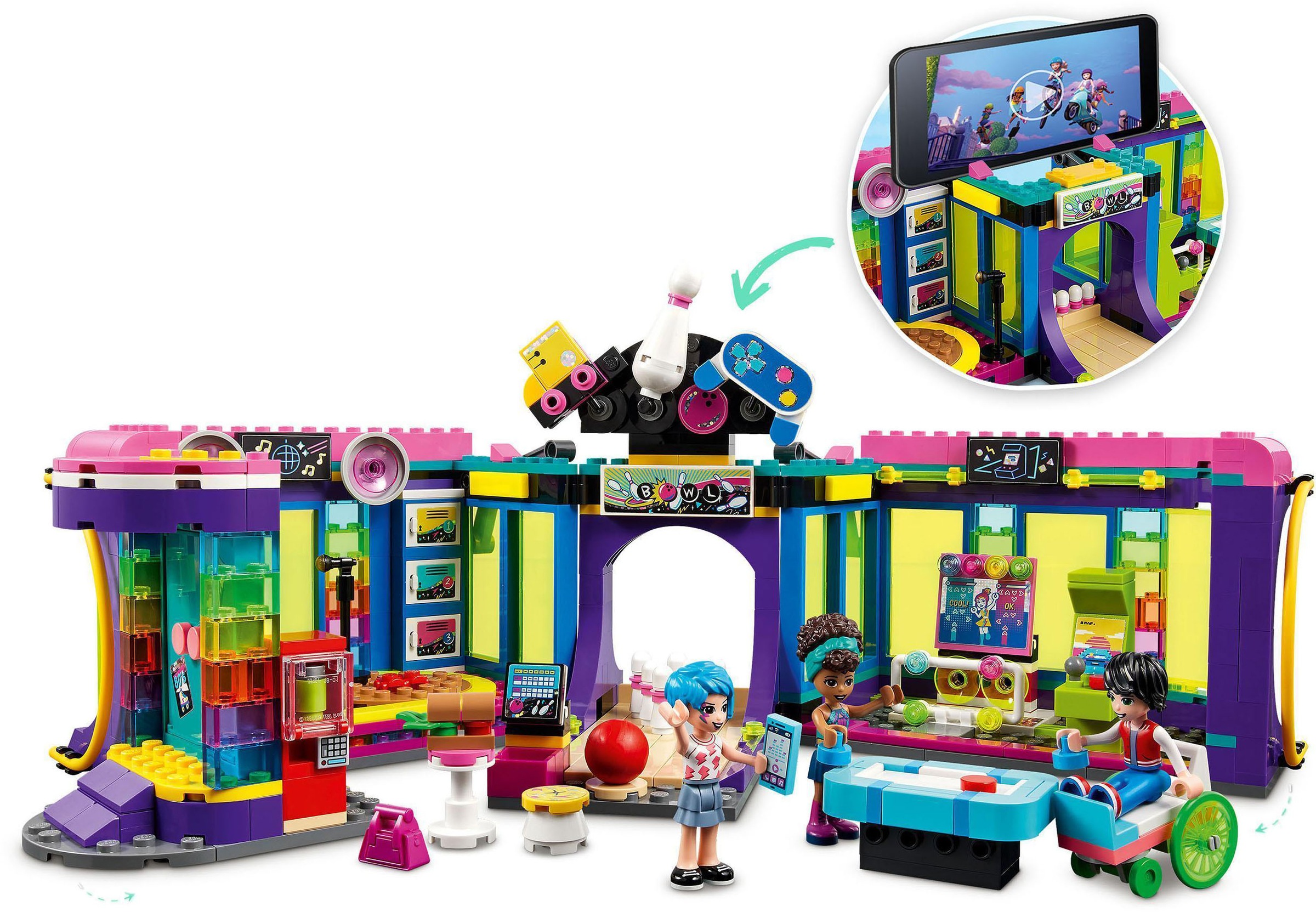 LEGO® Konstruktionsspielsteine »Rollschuhdisco (41708), LEGO® Friends«, (642 St.), Made in Europe