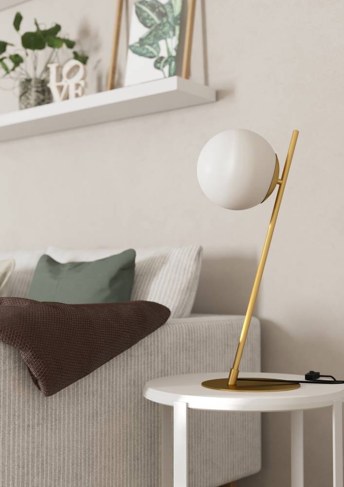 EGLO Tischleuchte »RONDO 4 Tischlampe, Stahl und Glas, E27, IP20, Wohnzimmerlampe, Lampe« E27 1 Stk. Tischleuchte, L23 x B18 x H56,5 cm, messing-gebürstet, 1X40W exkl.