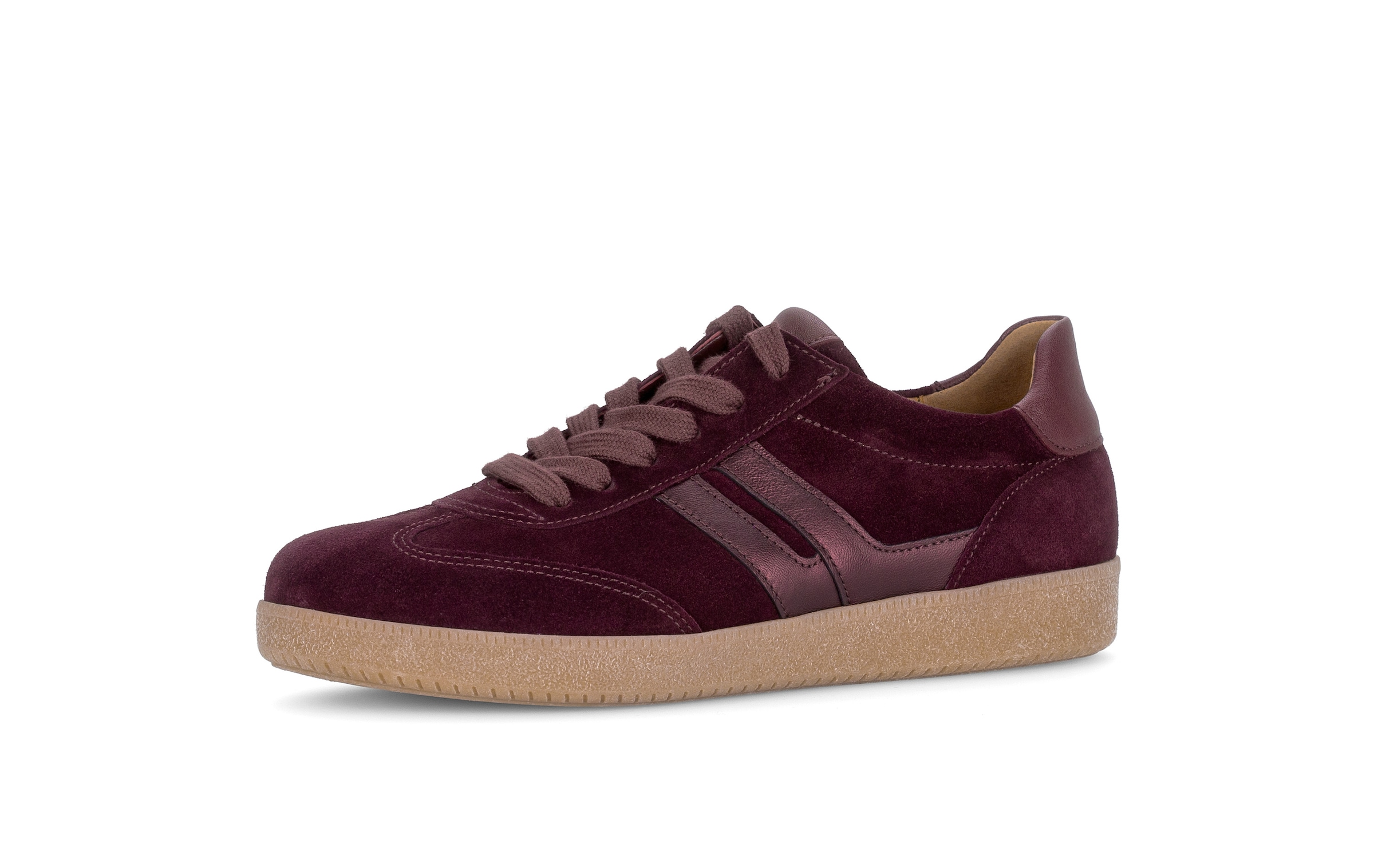 Gabor Sneaker  Freizeitschuh, Halbschuh, Schnürer, Kontrastbesatz in Metallic-Optik