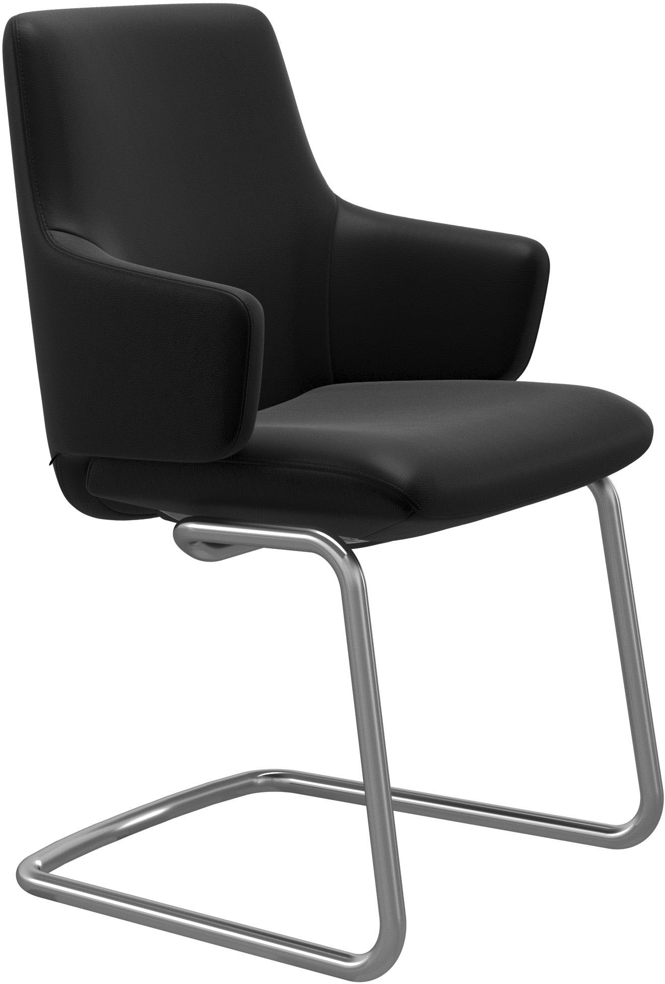 Stressless® Polsterstuhl »Laurel«, Leder BATICK, Low Back mit Armlehne, Größe L, mit Beinen aus Stahl in Chrom glänzend