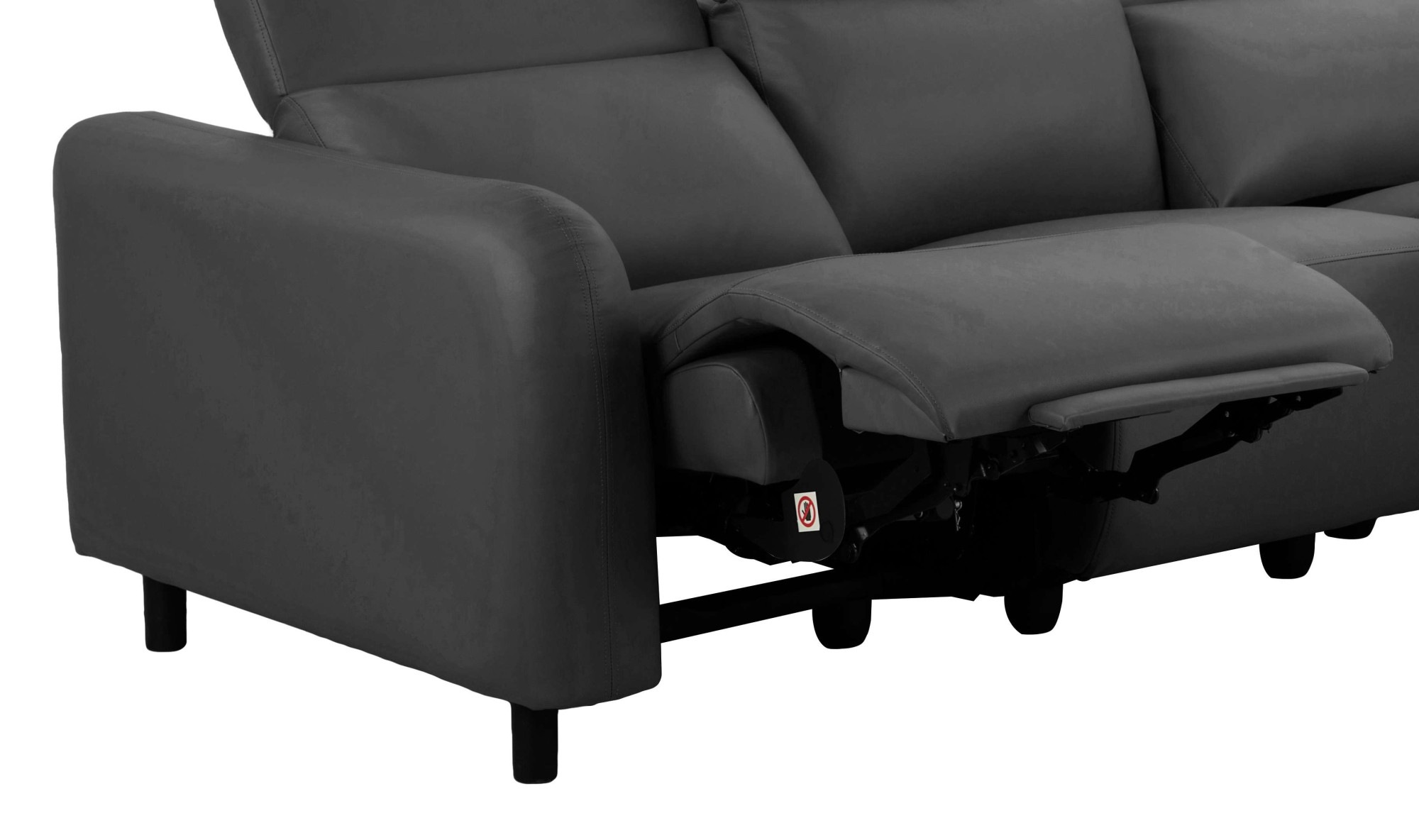 Home affaire 3-Sitzer »SKAANE Kunstleder, 229 cm, manuelle-u. elektrische Relaxfunktion«, Relax-Funktion in 2 Sitzen, Kopfteilverstellung, Federkernpolsterung