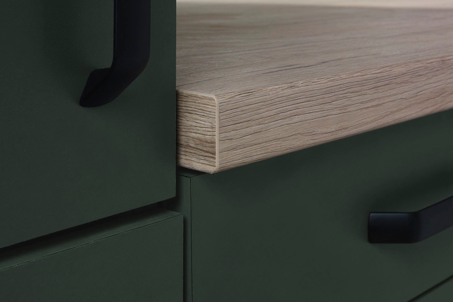 wiho Küchen Küchenzeile »"Simi", wahlweise mit E-Geräten, mit verstellbaren Füßen« Soft-Close-Funktion in Schubkästen und Auszügen, Breite 220 cm