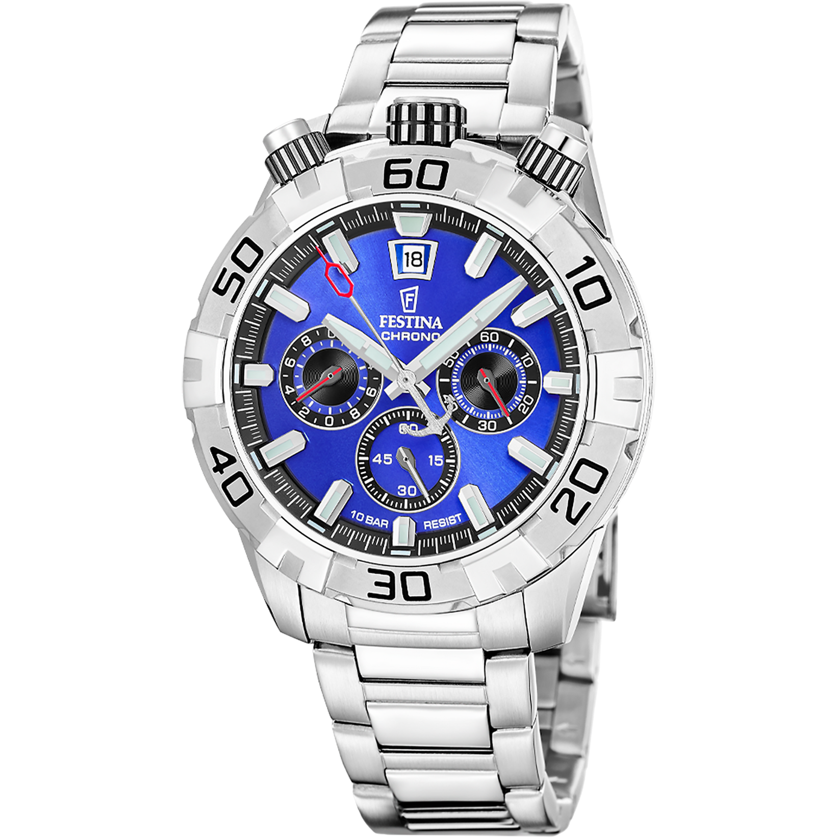 Festina Chronograph »The Originals/Diver« Quarzuhr, Armbanduhr, Herrenuhr, Edelstahlarmband, analog, Tag