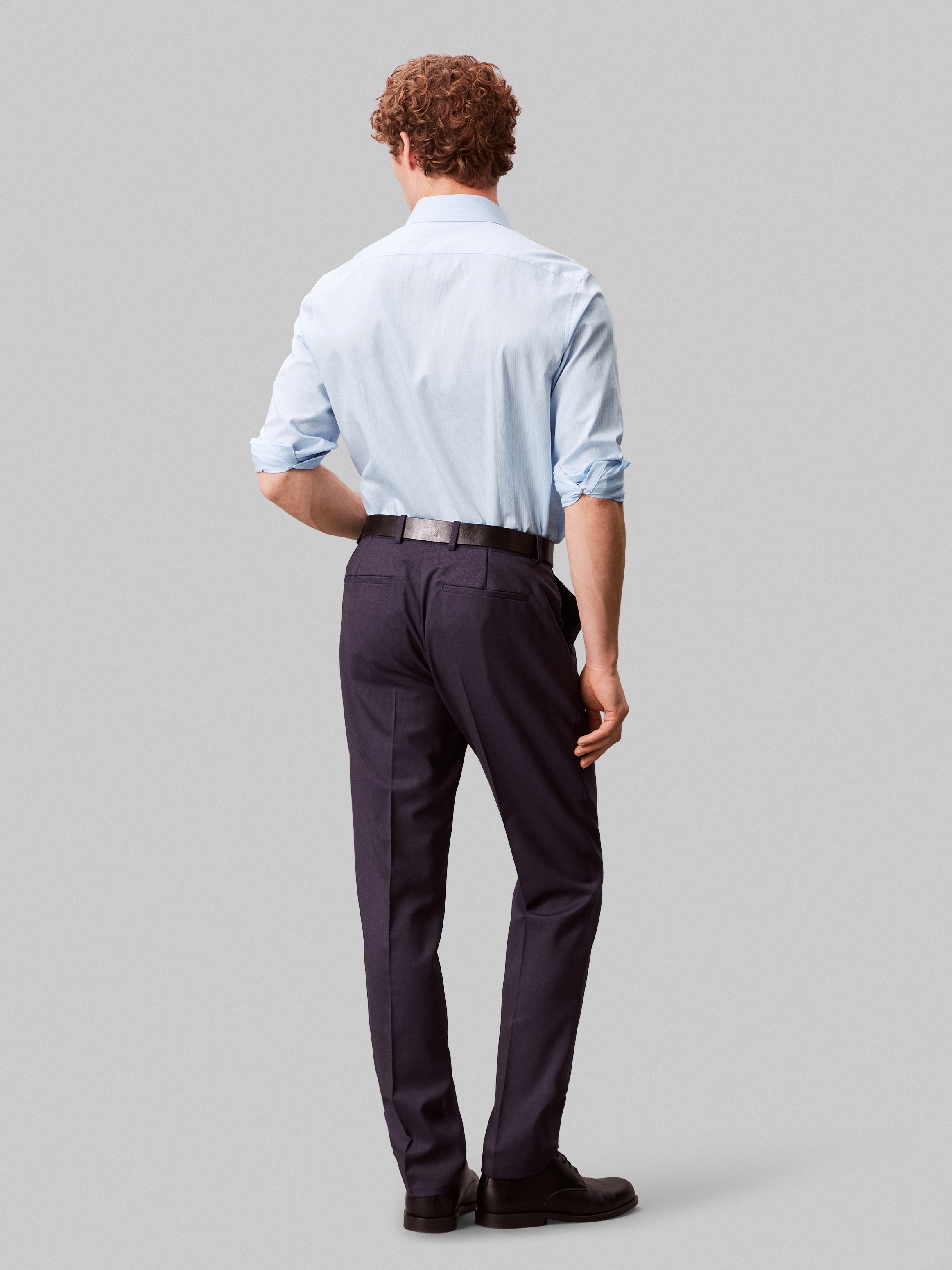 Calvin Klein Businesshemd »SLIM SFT WSHD STR STP« Slim fit mit Knopfleiste