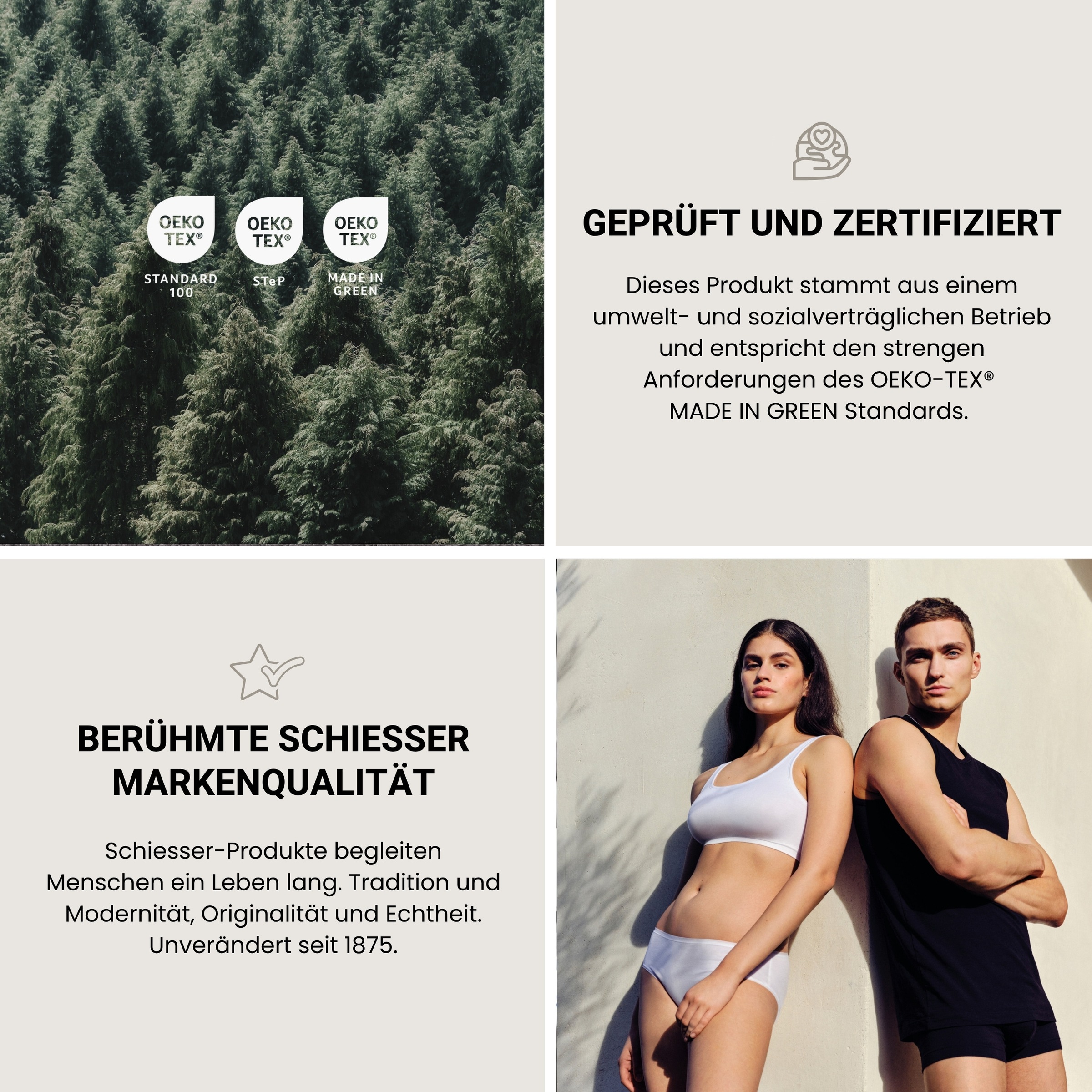 Schiesser Kissenhülle »Ella Premium Kissenhüllenset aus feinstem Baumwollsatin, 40x80 cm«, (2 St.), Made in Green