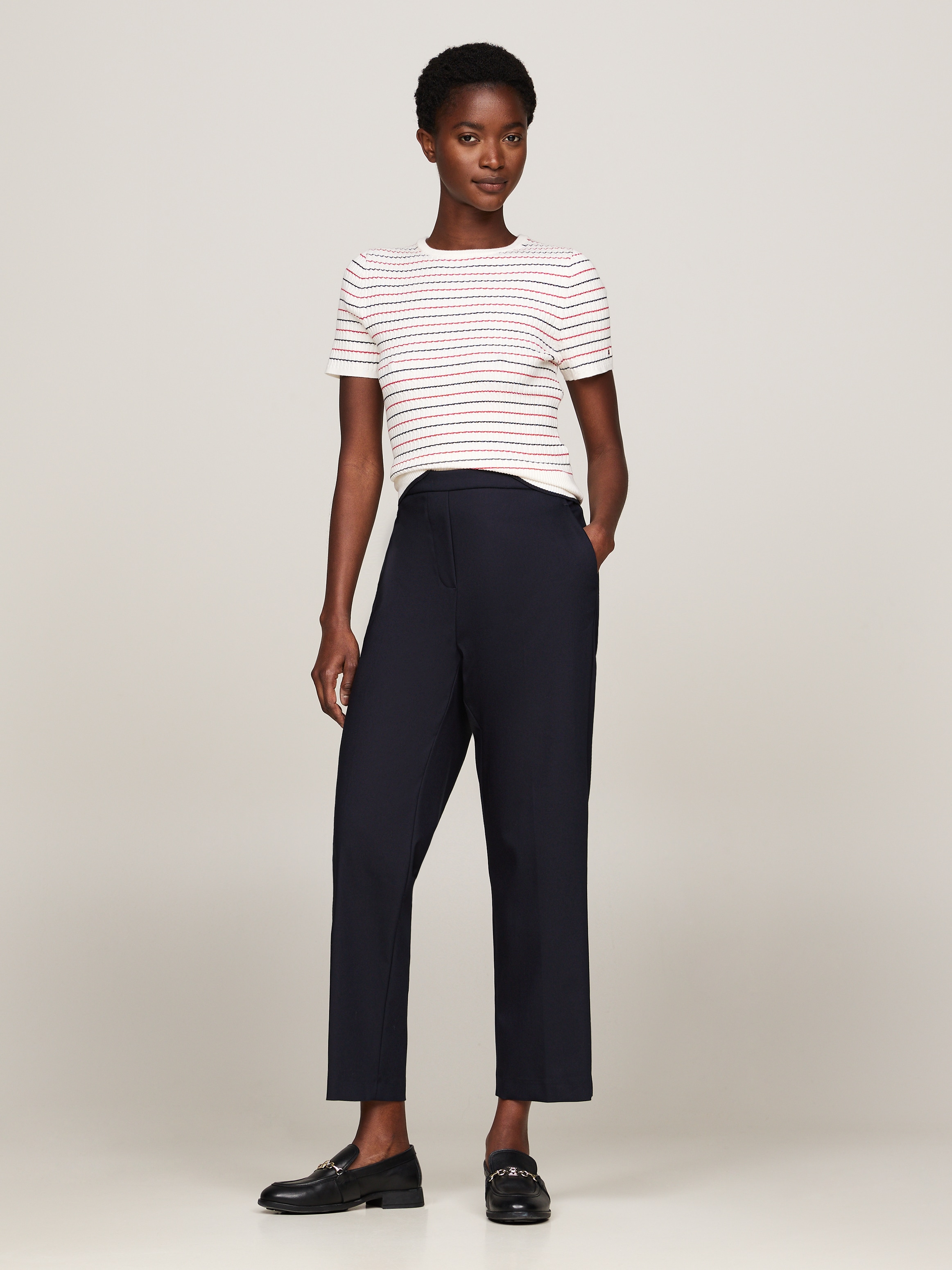 Tommy Hilfiger Chinohose, mit Logostickerei, elastische Pull On Pants