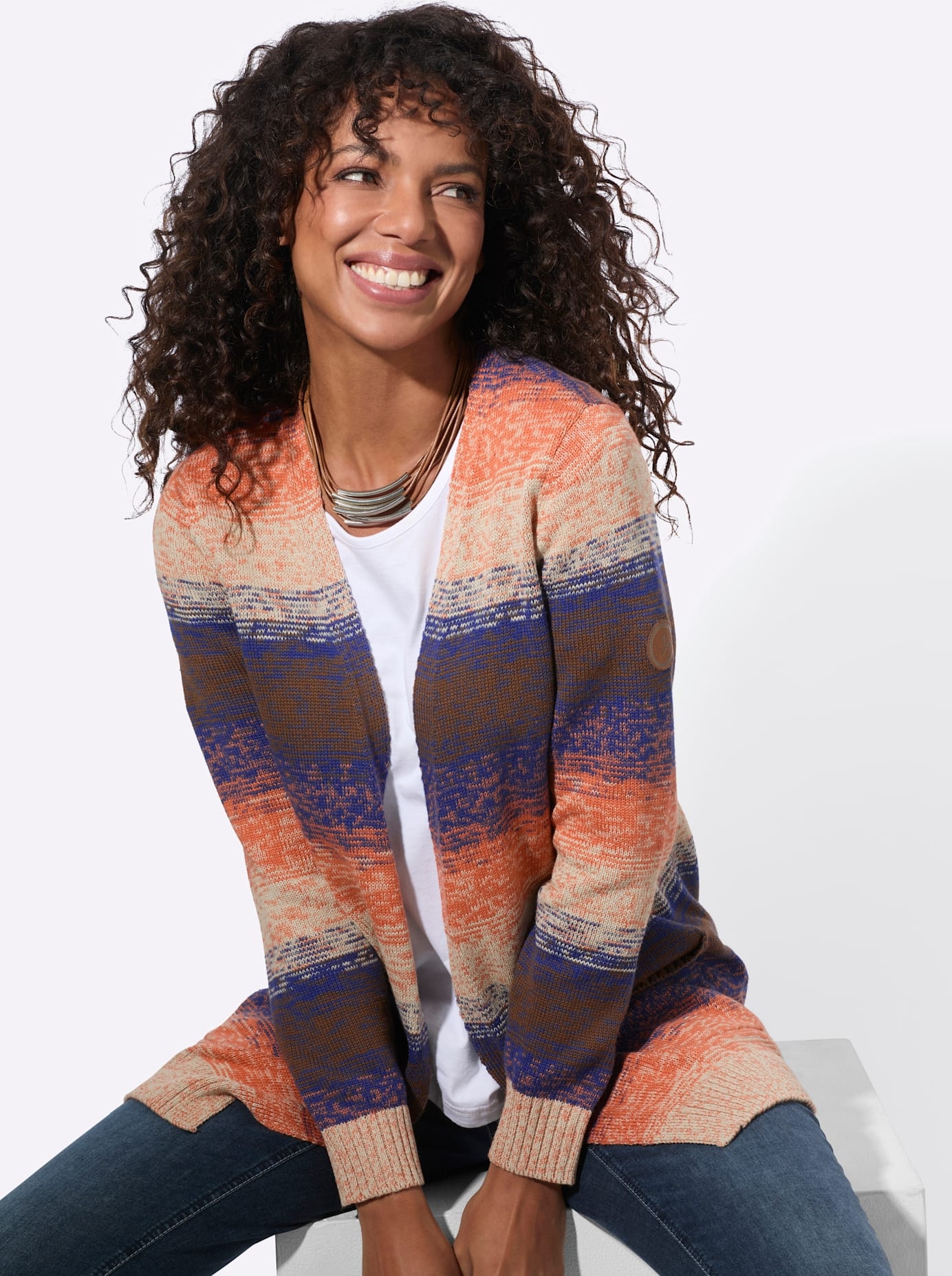 Casual Looks Longstrickjacke
