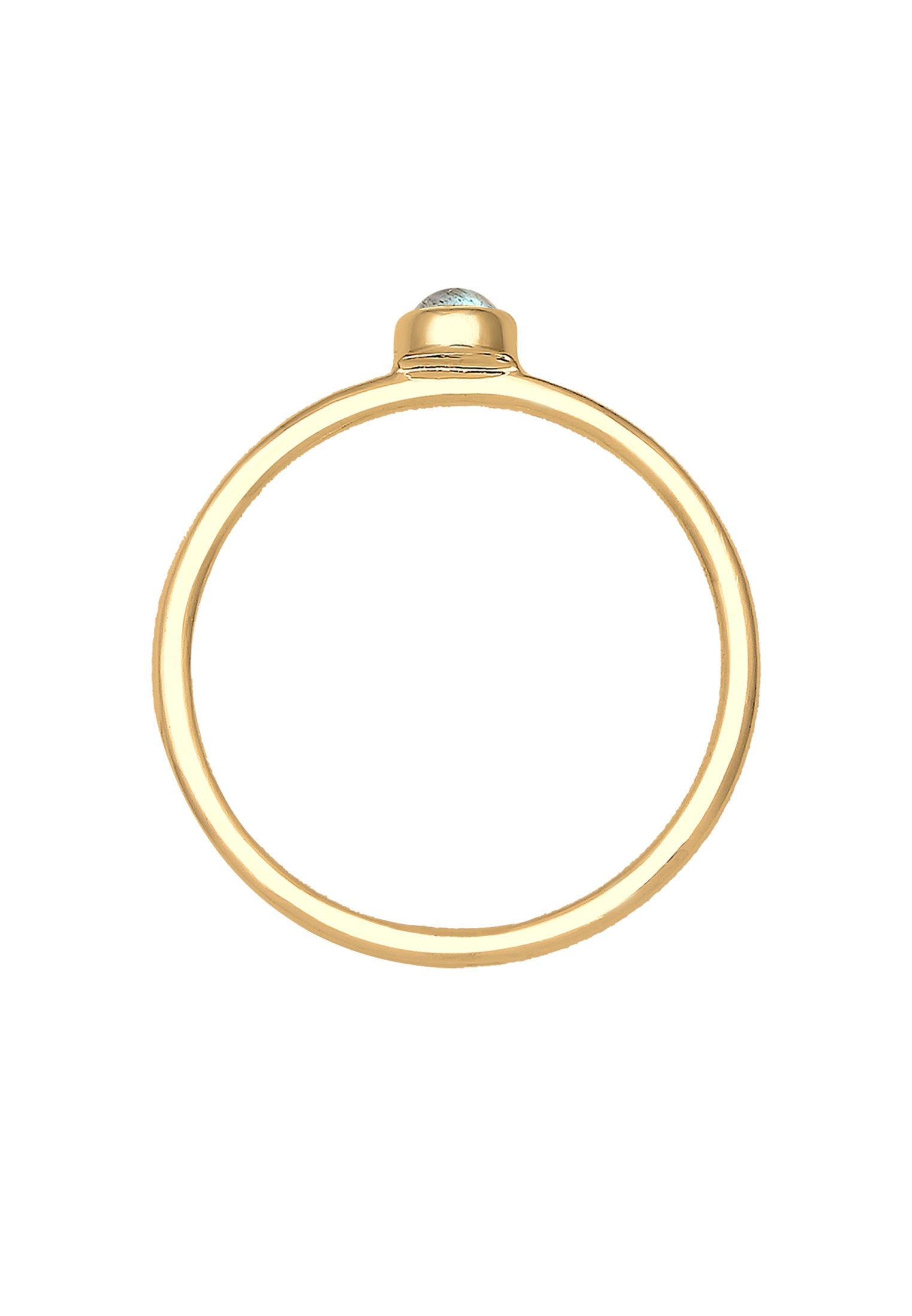 Elli Verlobungsring »Ring Labradorit Grau 925 Sterling Silber vergoldet«
