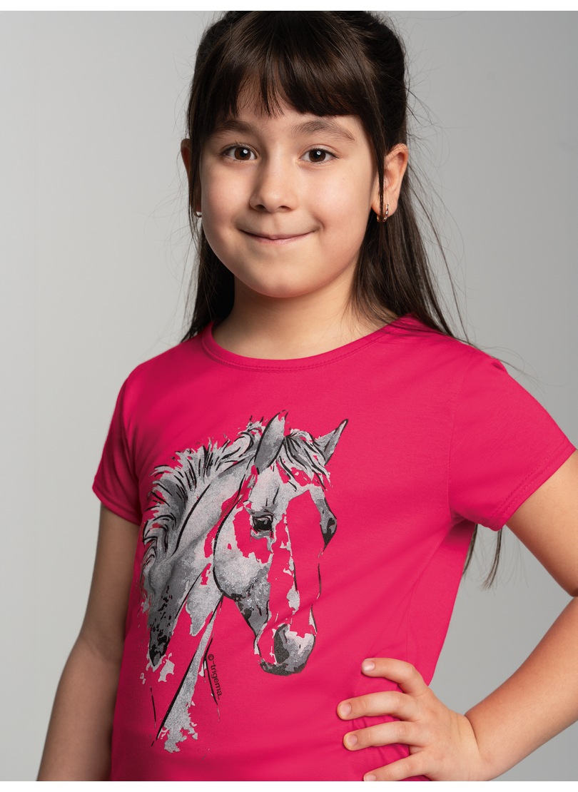 Trigema T-Shirt »TRIGEMA T-Shirt mit niedlichem Pferdemotiv«, (1 tlg.)