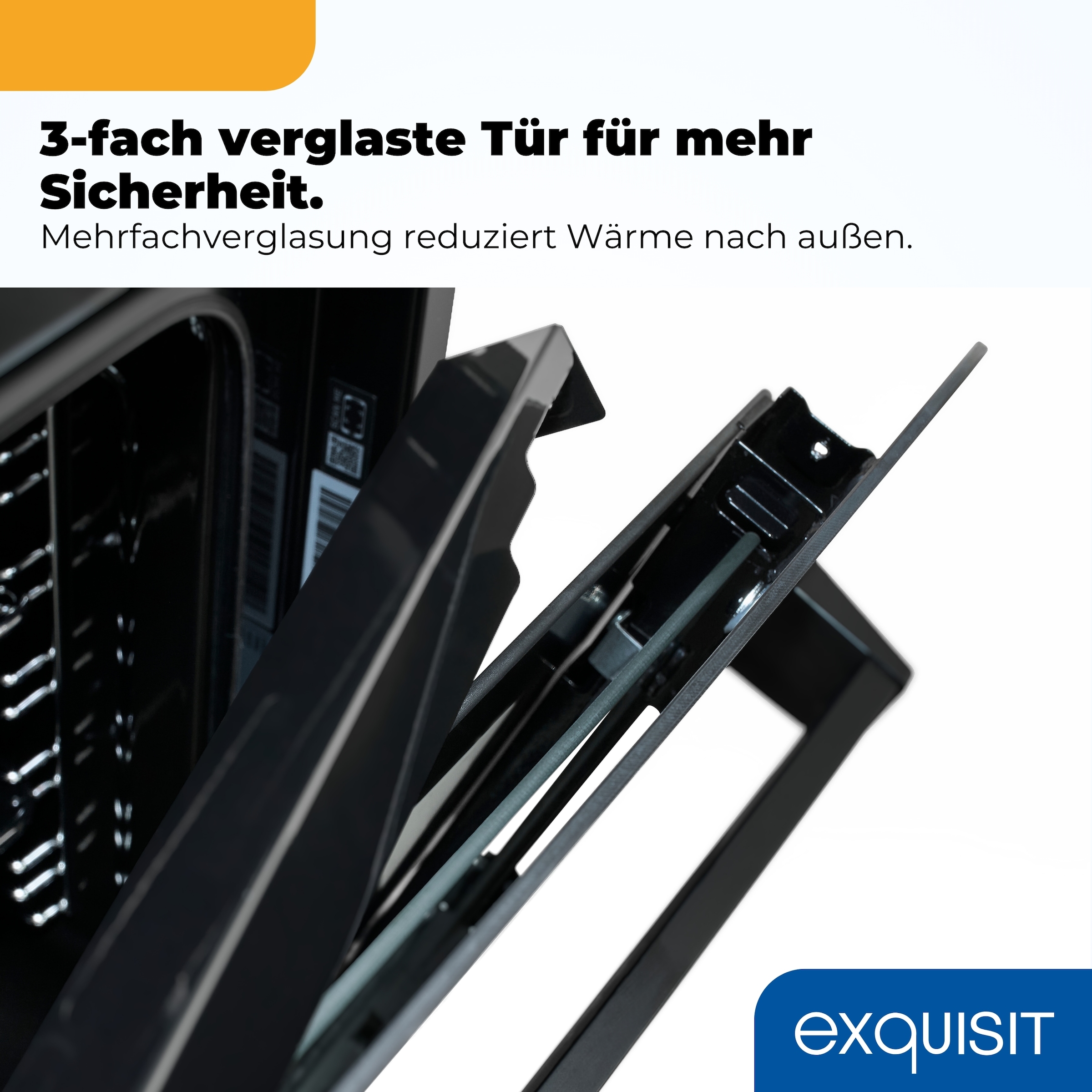 exquisit Elektro-Herd-Set »EHE367-U-120 mattschwarz-Set« Backofen;Glaskeramikkochfeld, 2 Stk. tlg. Modern, trendiges Mattschwarz,Umluft ideal für mehrere Plätzchenbleche