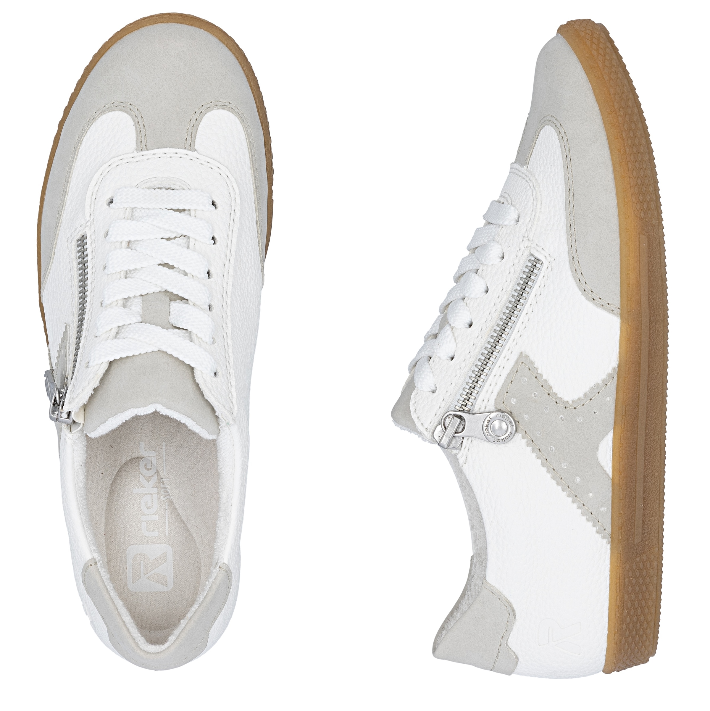 Rieker Sneaker  Halbschuh, Freizeitschuh, Schnürschuh mit Reißverschluss