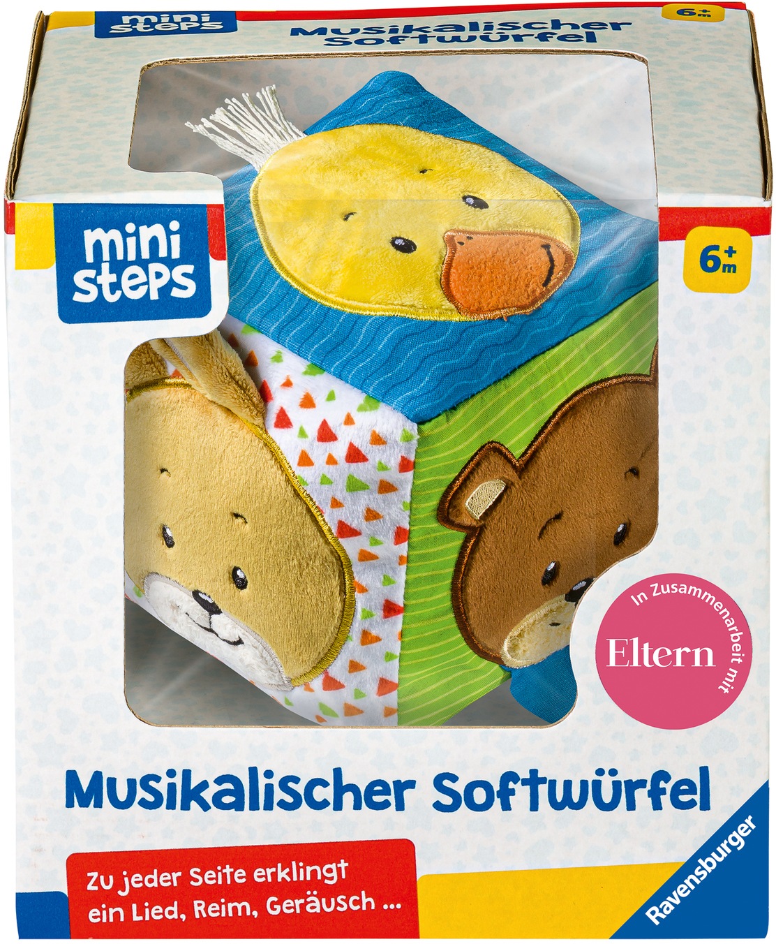Ravensburger Greifspielzeug »ministeps® Musikalischer Softwürfel«, mit Sound, FSC® - schützt Wald - weltweit