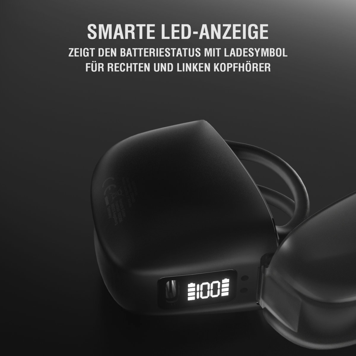 4smarts wireless Kopfhörer »SkyBuds Sport OWS«, A2DP Bluetooth, Freisprechfunktion-On-Ear-Erkennung, Open-Ear Design,intelligente LED-Anzeige,intuitive Berührungssteuerung