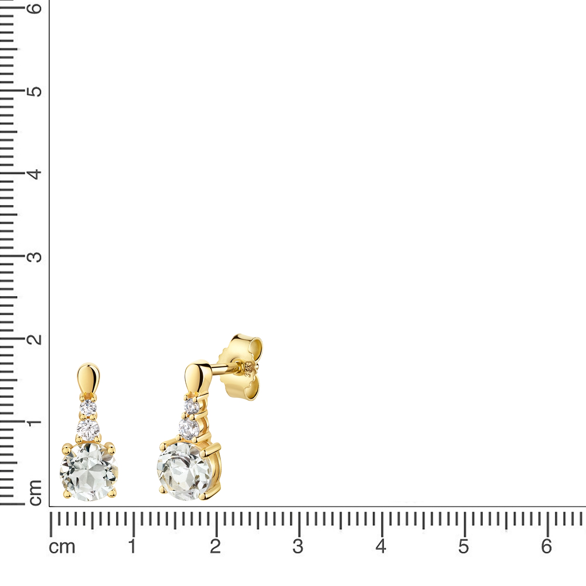 Firetti Paar Ohrstecker »Schmuck Geschenk Gold 333 Ohrschmuck Ohrringe« mit Amethyst