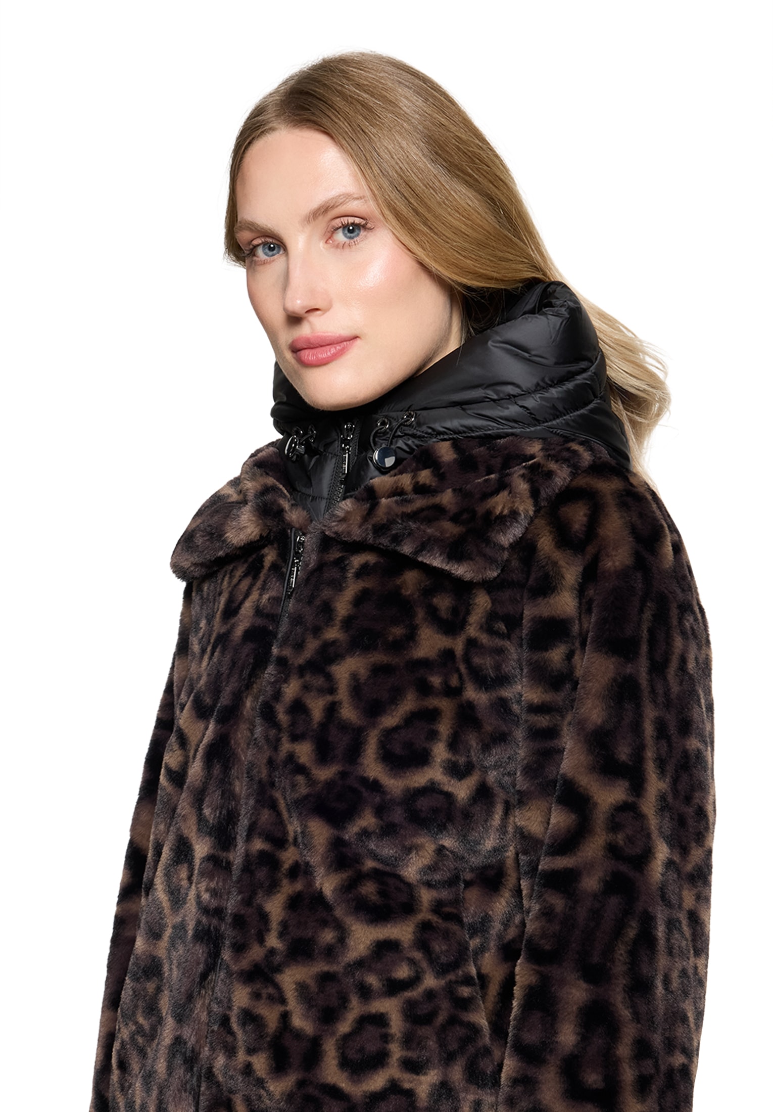 Amber & June Plüschjacke »Plüschjacke mit abnehmbarem Westenteil«