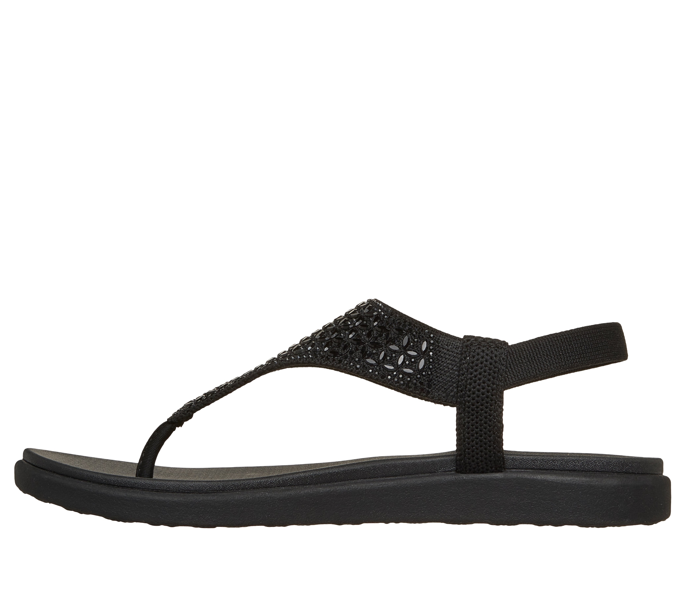 Skechers Sandale »MEDITATION LUXE«  Sommerschuh, Zehentrenner, Strandschuh mit Glitzersteinchen