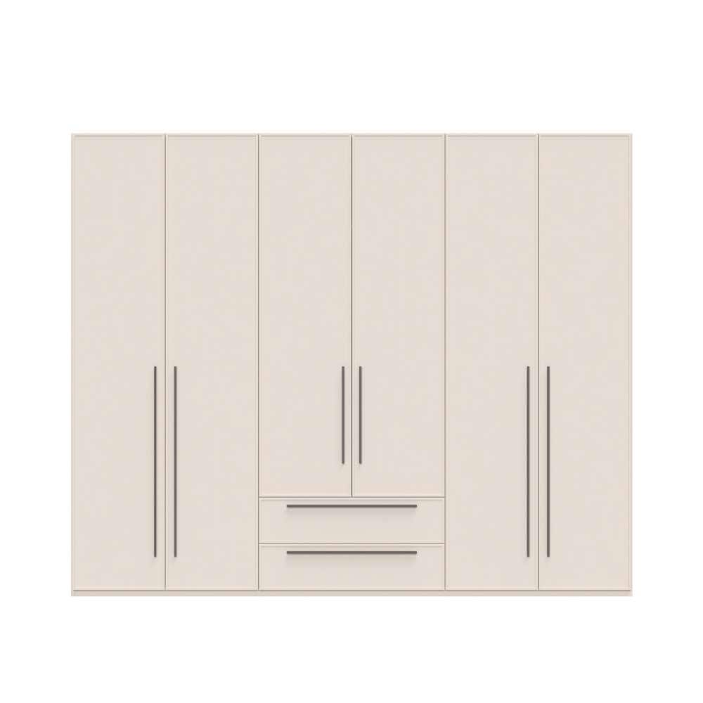 OTTO home Drehtürenschrank »Opera mit oder ohne Kranz inkl. LED-Bel. ,B 227,272,317 oder 362 cm« Schubkästen, UV lackiert, Soft Close Funktion, Höhenverstellbare Füße