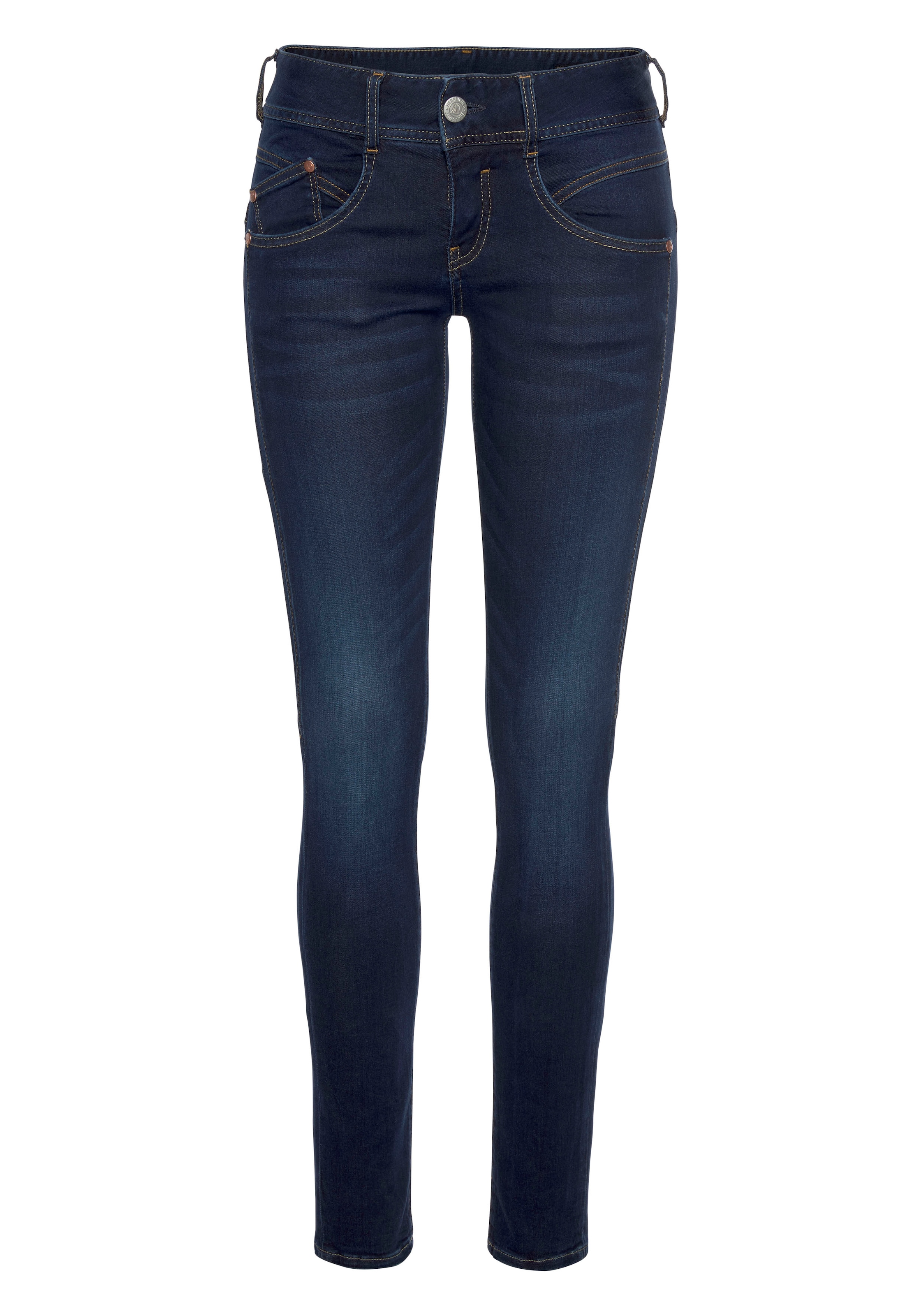 Herrlicher 5-Pocket-Jeans »Gila Slim Denim« mit seitlichen Keileinsätzen, figurformend