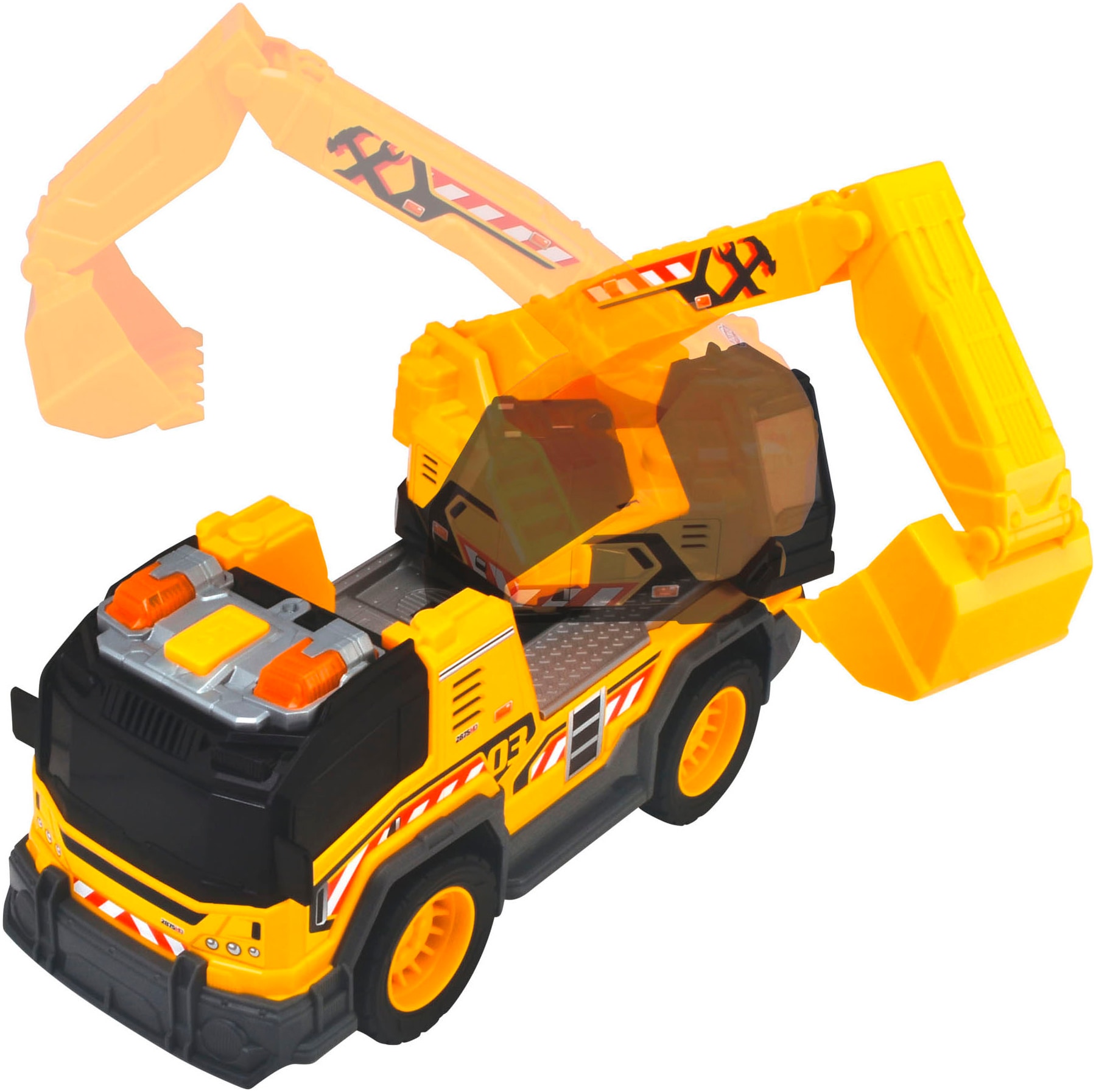 Dickie Toys Spielzeug-Baumaschine »Excavator Truck«, mit Licht und Sound