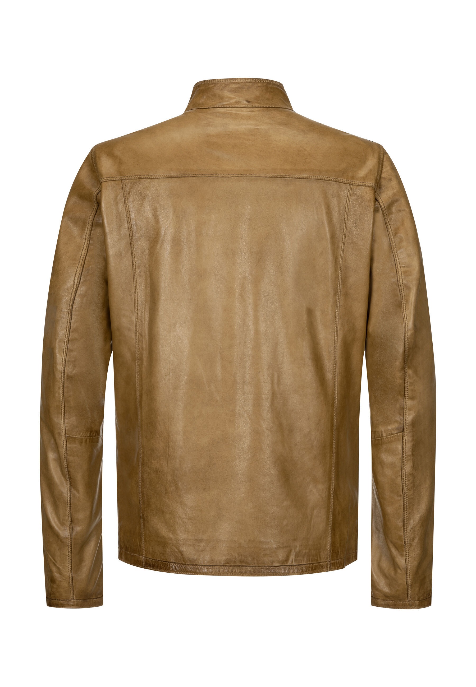 Milestone Lederjacke »MSMarco« ohne Kapuze robuste Metallreißverschlüsse