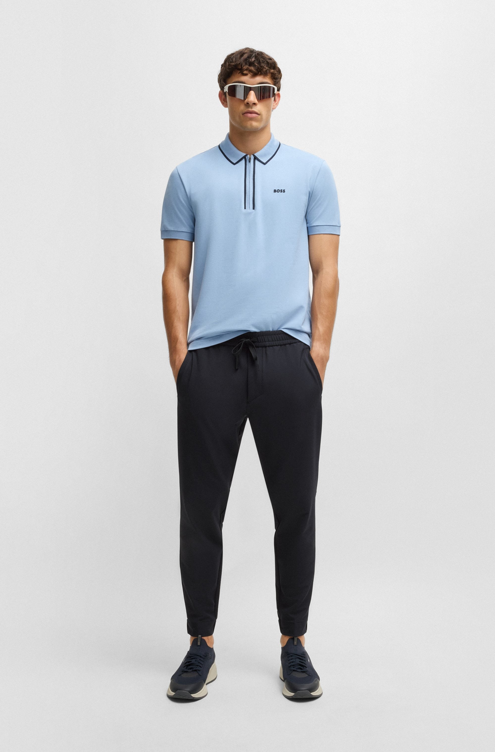 BOSS GREEN Stretch-Hose »T Flex«, mit elastischem Bund und Kordelzug