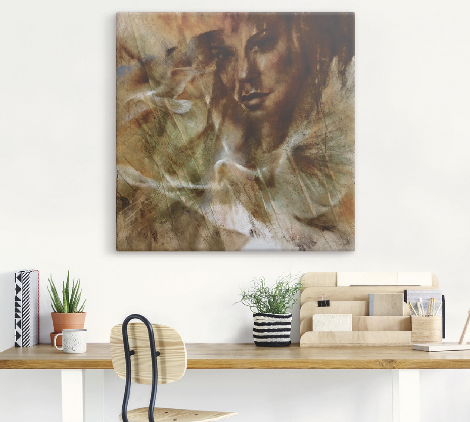 Artland Wandbild »Taube, Möwe und Jana«, klassische Fantasie, (1 St.), als Leinwandbild, Poster in verschied. Größen