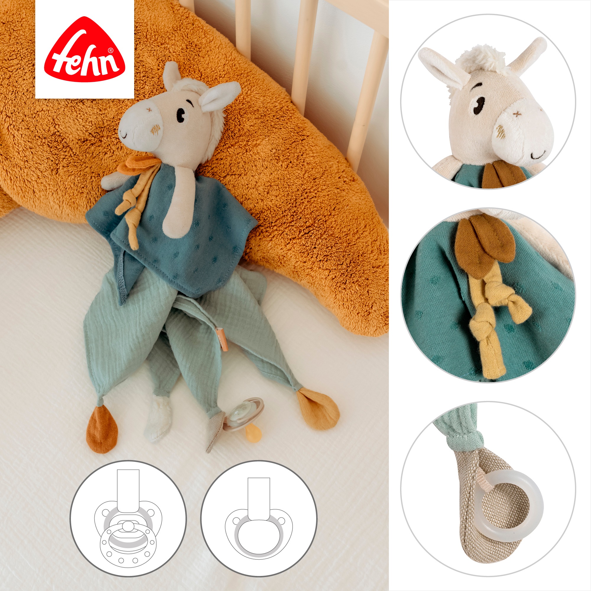 Fehn Kuscheltuch »Pferdinand, Pferd Deluxe«