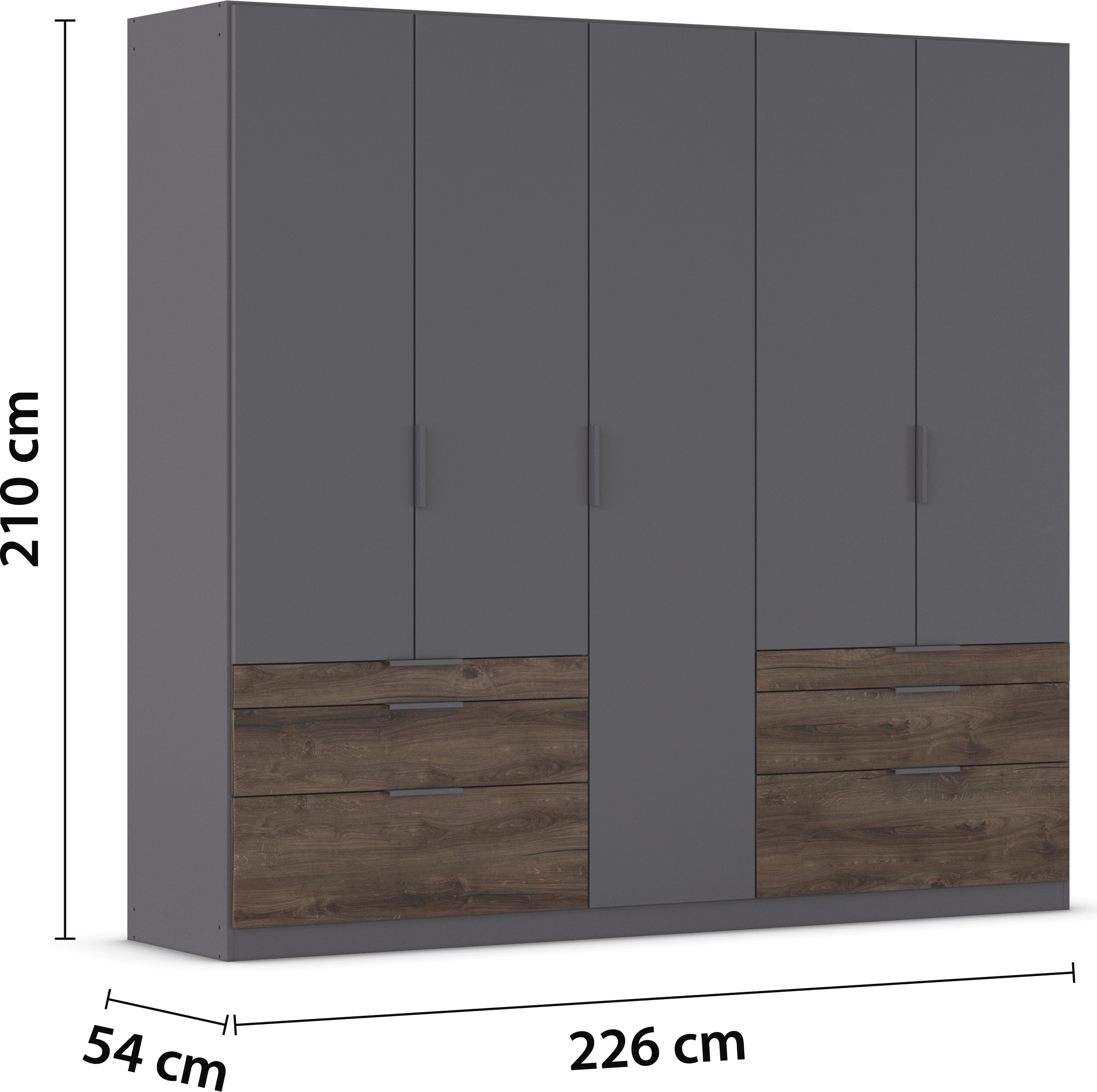 rauch Kleiderschrank »Koda«, (oberer Schubkasten mit praktischer Inneneinteilung), mit symmetrisch angeordneten Schubladen MADE IN GERMANY