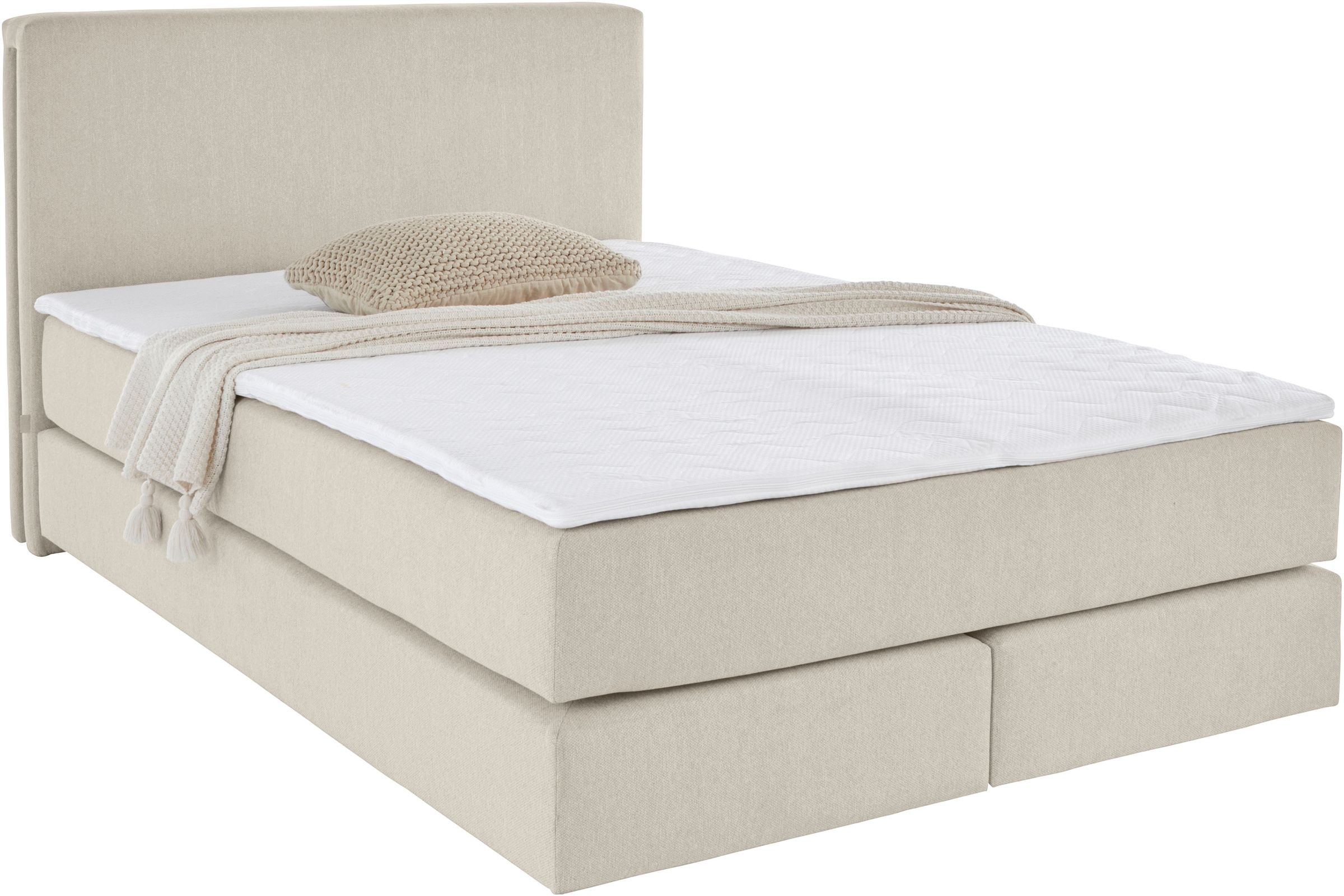 LeGer Home by Lena Gercke Boxspringbett »Zalia erhältlich in verschiedenen Breiten, inkl. Toppper« wahlweise mit Bonnell- oder 7-Zonen-Tonnentaschenfederkern
