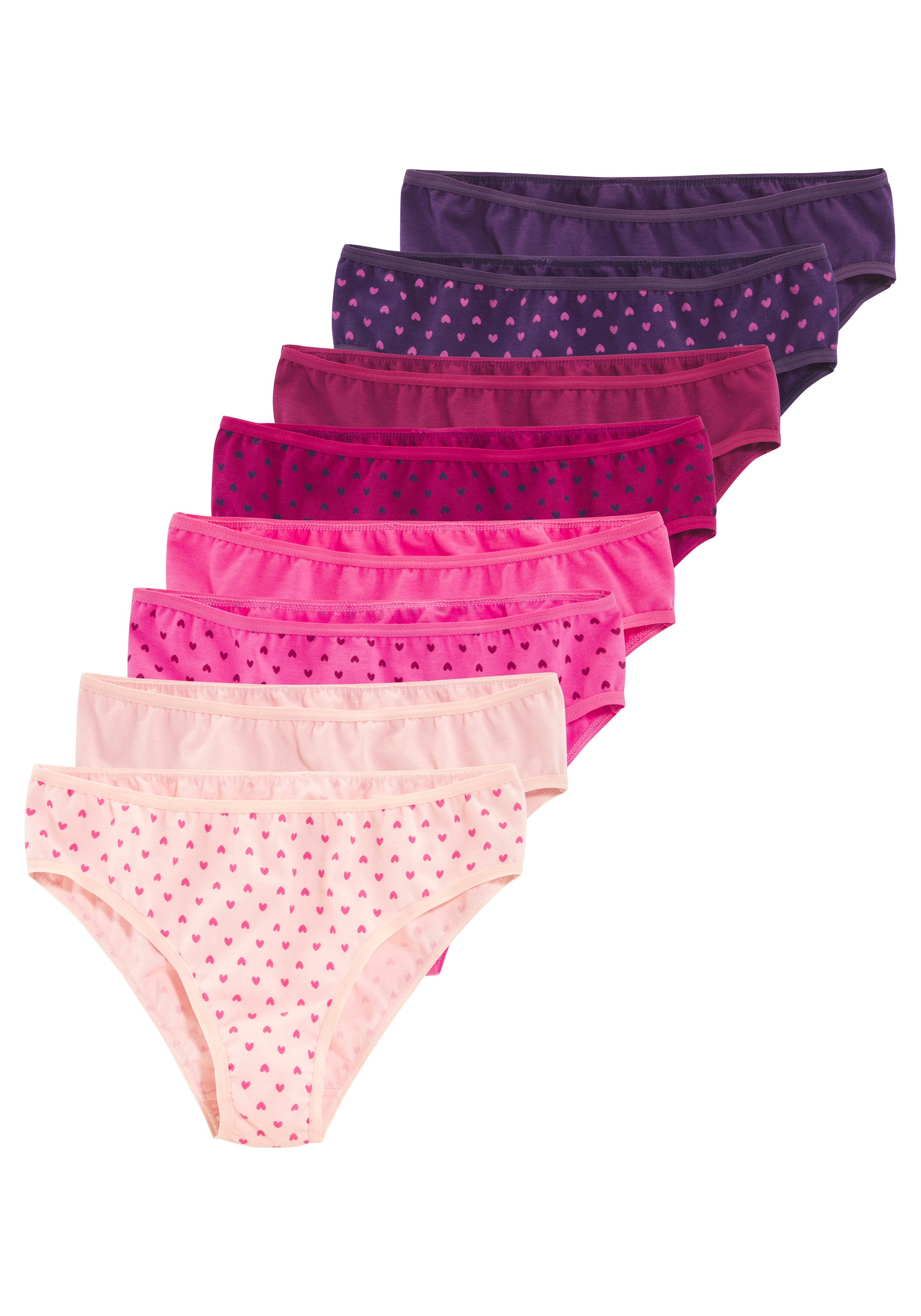 petite fleur Bikinislip Packung, 8 Stk. mit Sternen-Print und unifarben
