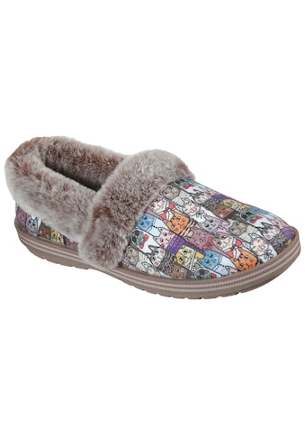 Pantoffel »TOO COZY CHIC CAT«, mit witzigem Katzenprint