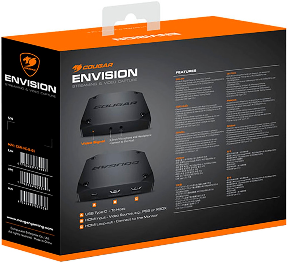 Cougar Gameplay-Aufnahmegerät »Envision« 4K