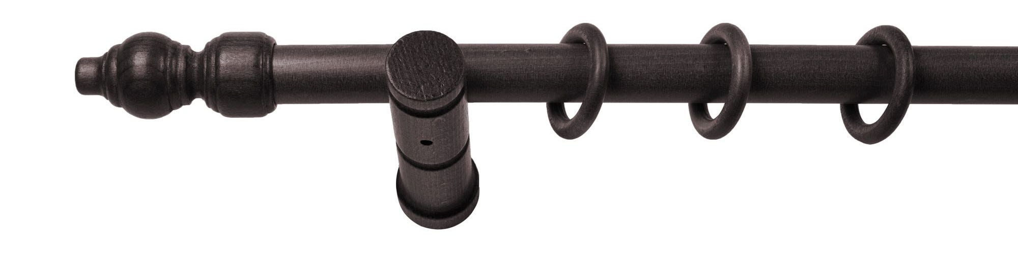 SN DECO GROUP Gardinenstange »Filigrano« 1 läufig-läufig Fixmaß 28 mm, Holz, verschiedene Längen und Farben, Komplettset