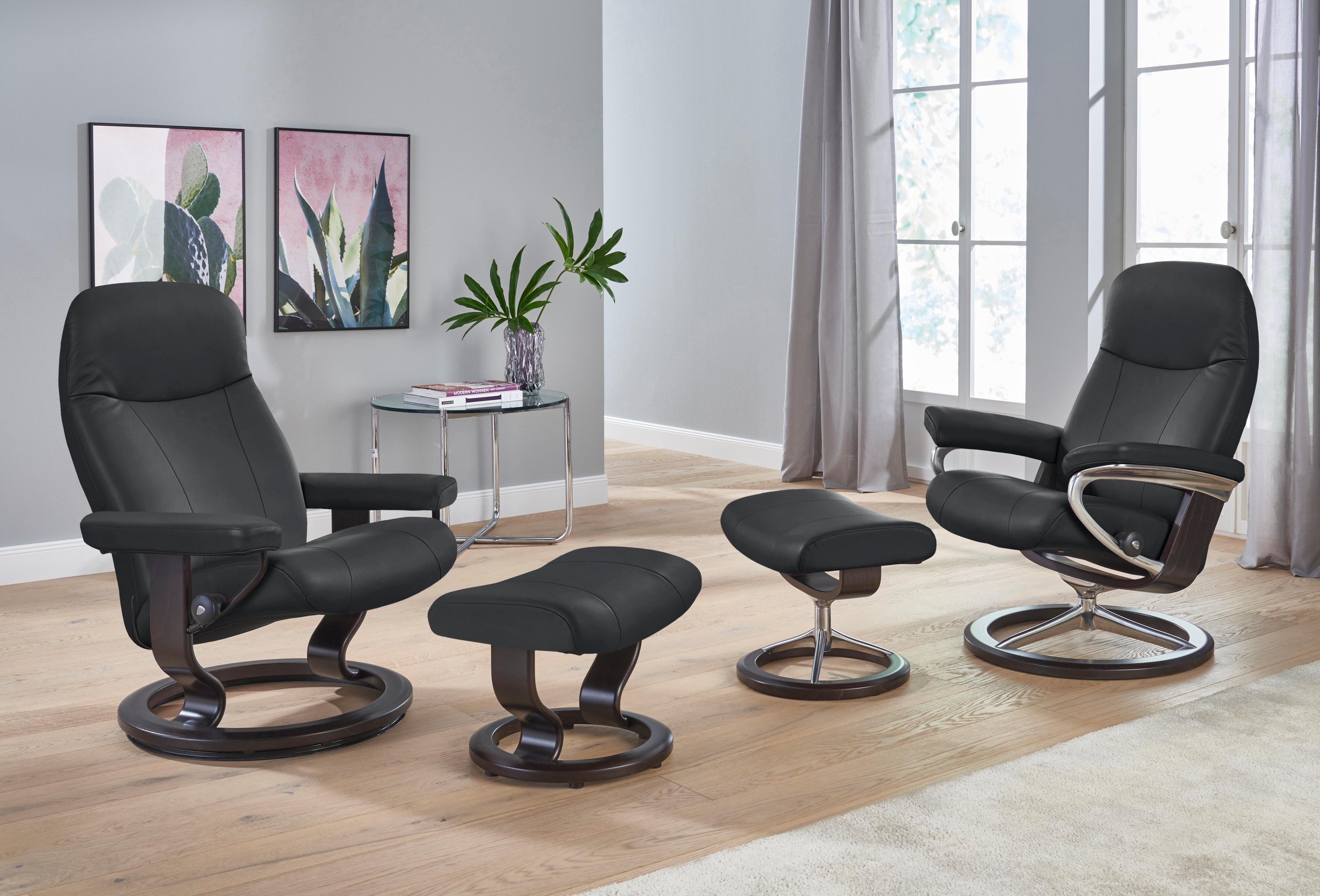 Stressless® Relaxsessel »Garda«, mit Classic Base, Größe L, Gestell Wenge