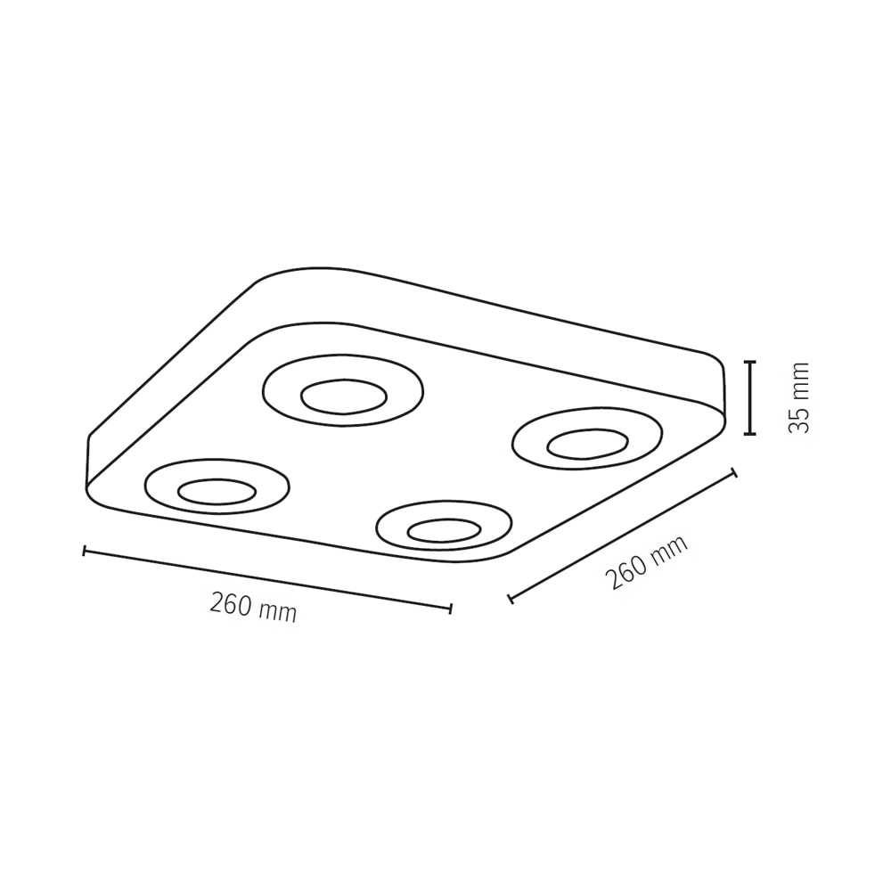 LED-Leuchtmittel, Eichenholz 4 OTTO LED »SUNNIVA«, massiv, Naturprodukt Light aus bei online flammig-flammig, Inklusive Deckenleuchte SPOT