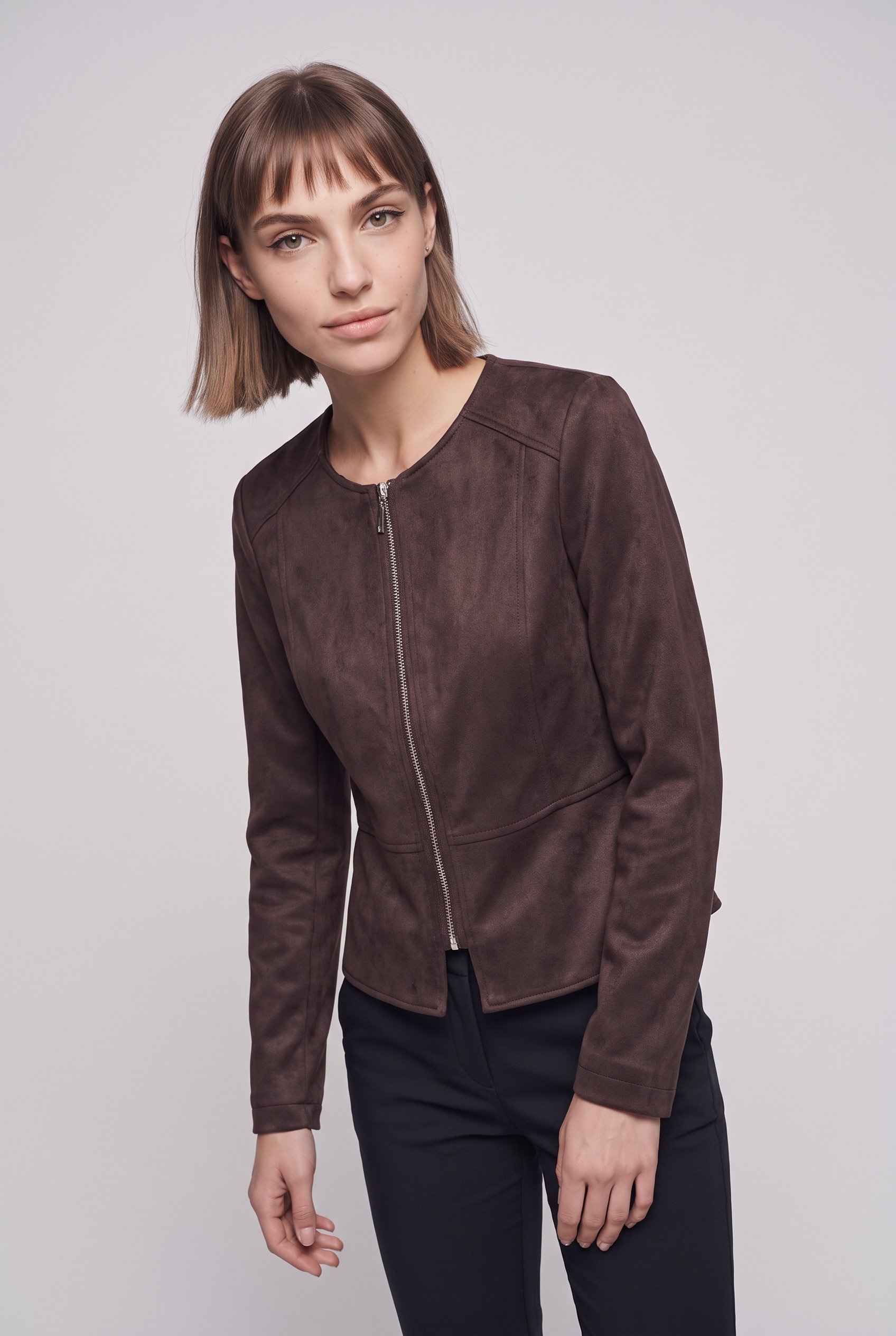 ONLY Lederimitatjacke »ONLSARAMY FAUX SUEDE JACKET OTW« Kunstfaser, Wildlederimitat