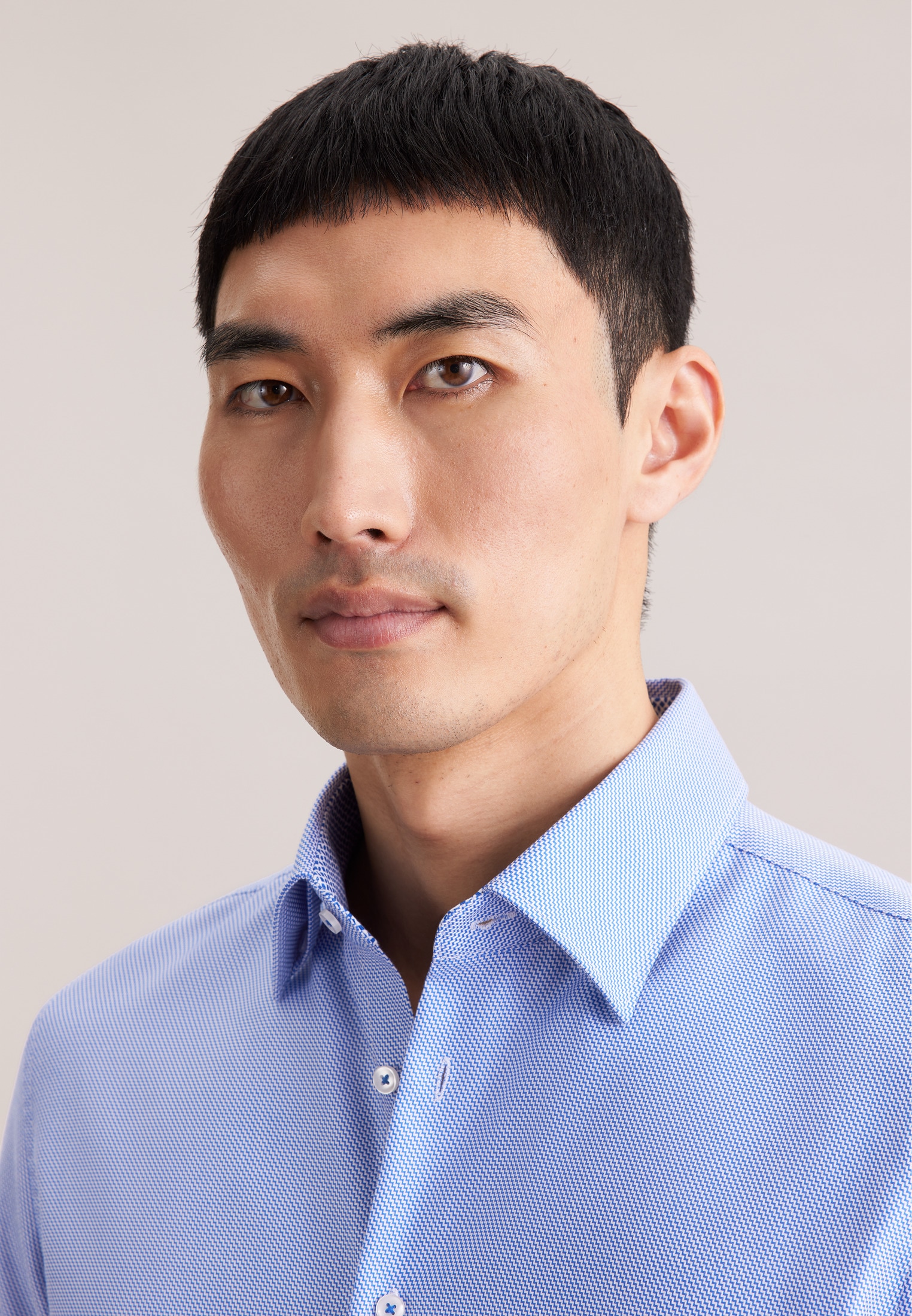 seidensticker Businesshemd »Schwarze Rose« Slim 1/1 Covered-Button-Down-Kragen Struktur