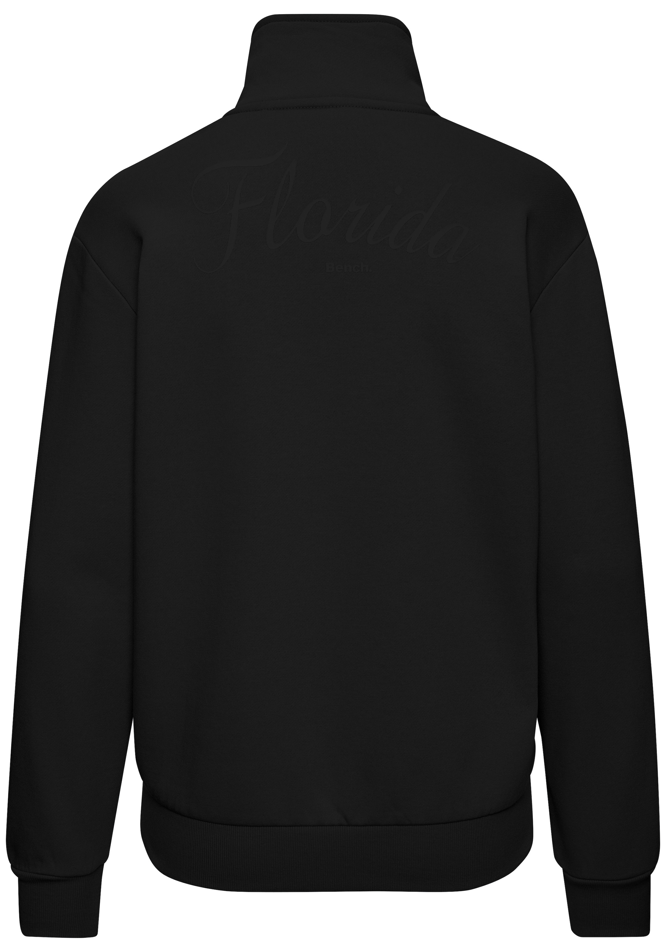 Bench. Loungewear Sweatjacke mit hohem Stehkragen