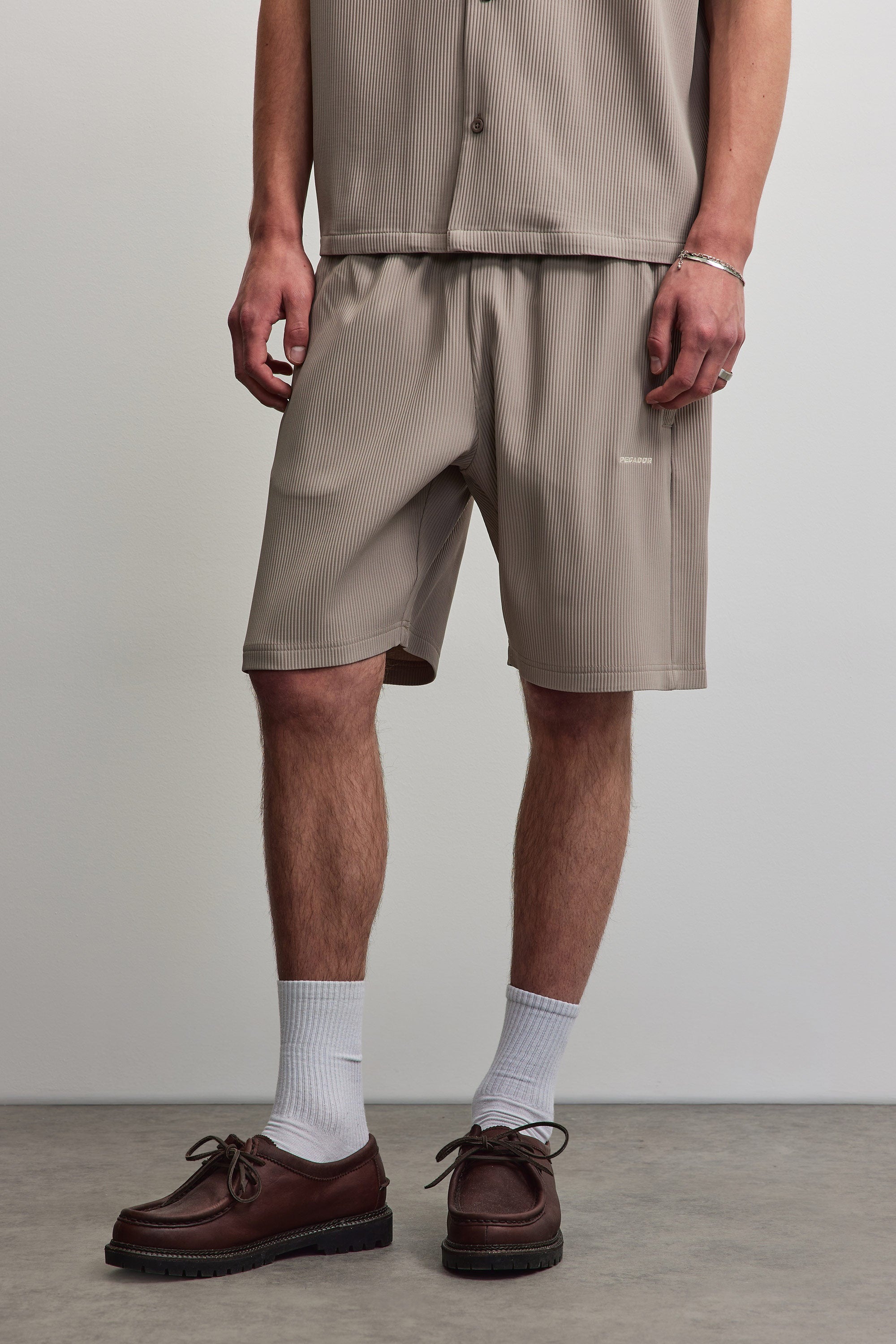 PEGADOR Shorts »TROY PLISSEE SHORTS«  Baumwollmischung, regular fit