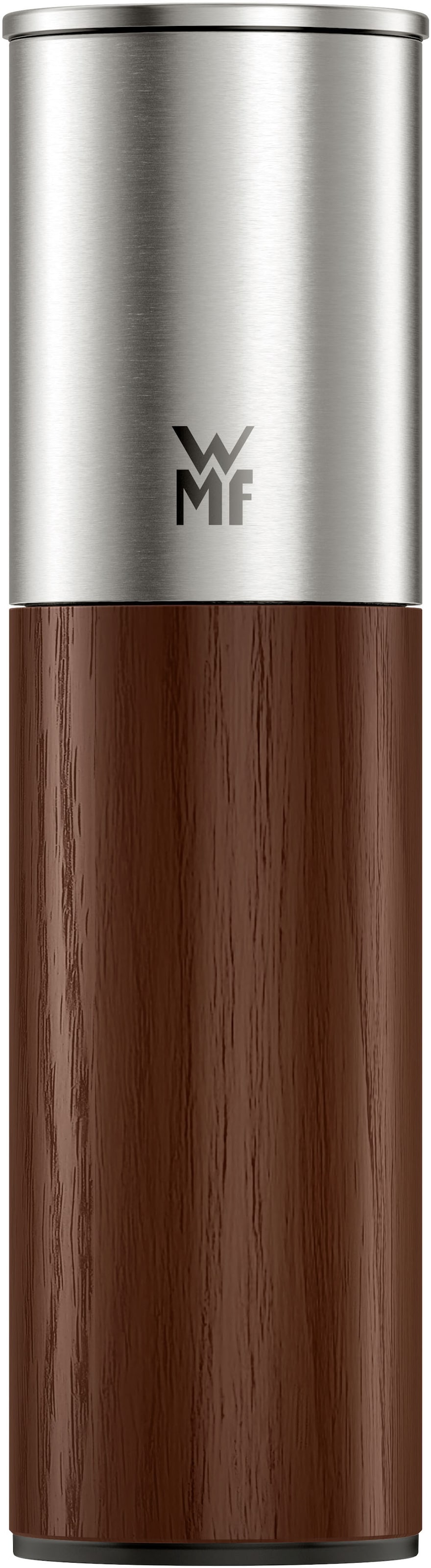 WMF Gewürzmühle »Nature Pro Edelstahl« Keramikmahlwerk, einstellbarer Mahlgrad, Aromaschutzdeckel, Holz