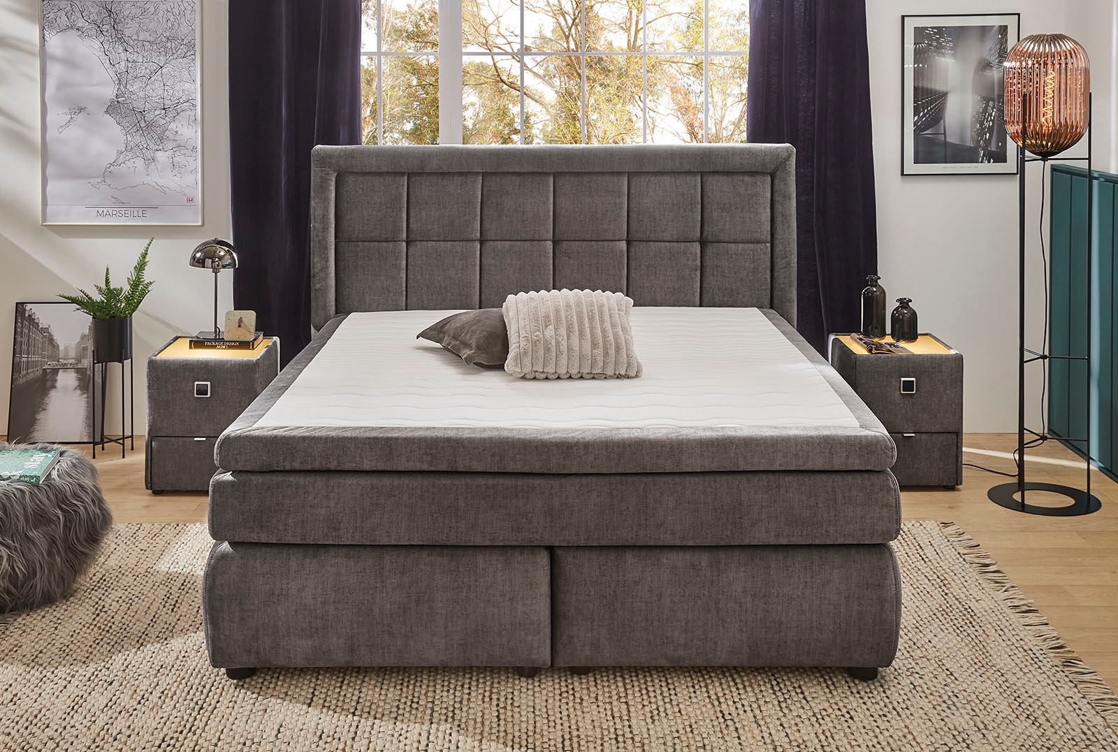 Jockenhöfer Gruppe Boxspringbett »Sophia inklusive 9cm Kaltschaumtopper«, und 7-Zonen-TTFK-Matratze (H3,H3/H4 oder H4)