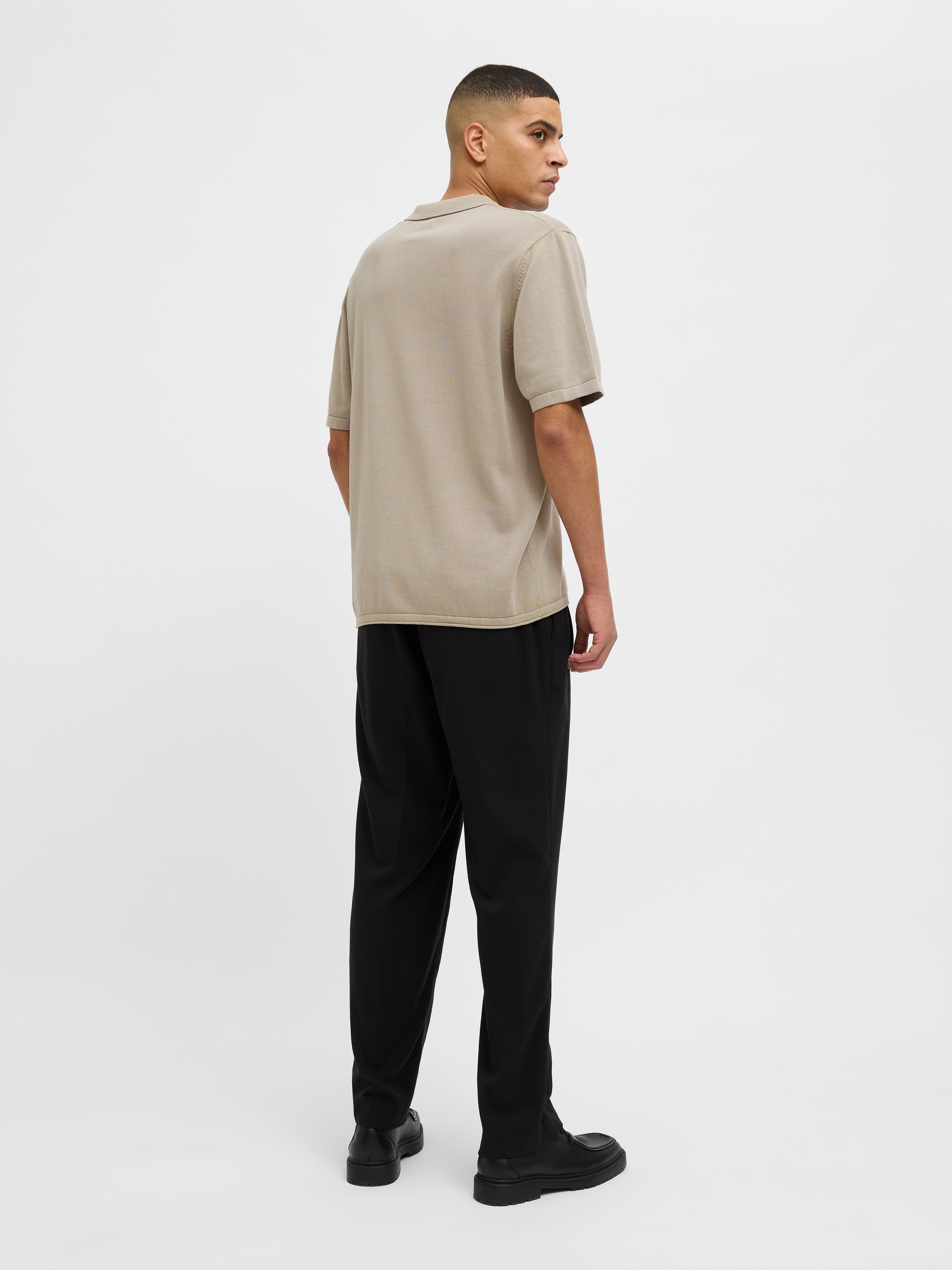 Jack & Jones Kurzarmpullover »JJELEO KNIT POLO SS LN«, mit Polo Kragen
