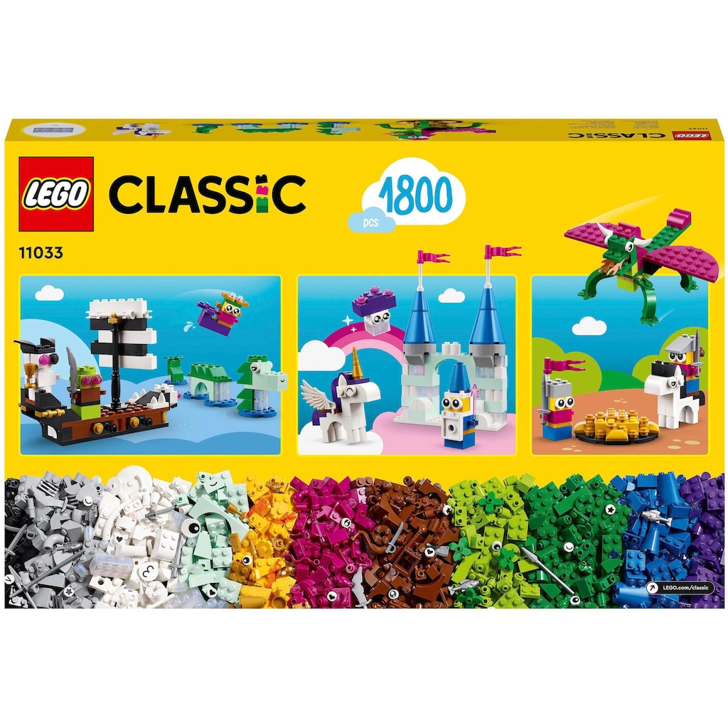 LEGO® Konstruktionsspielsteine »Fantasie-Universum Kreativ-Bauset (11033), LEGO® Classic«, (1800 St.)