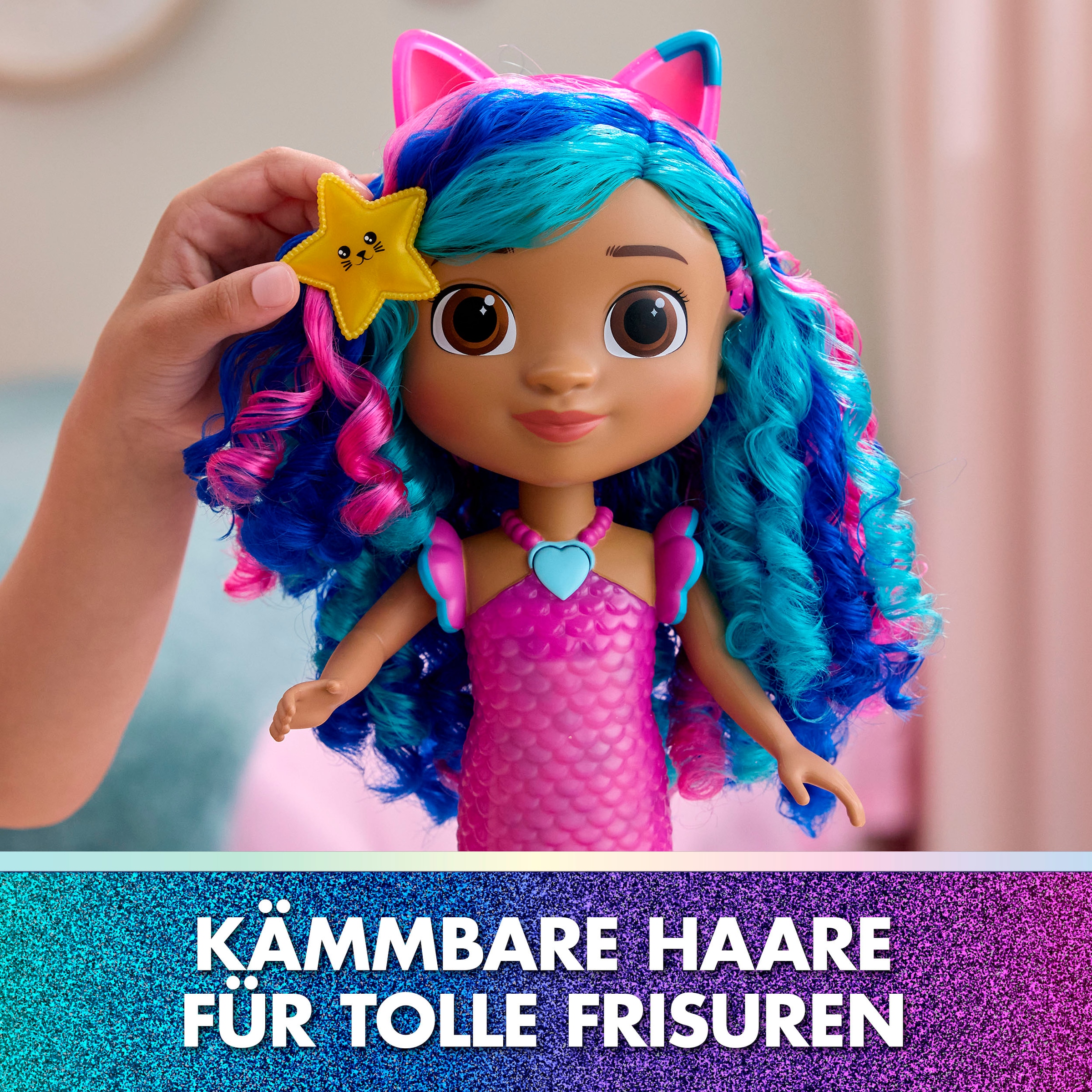 Spin Master Meerjungfrauenpuppe »Gabby’s Dollhouse: Der Film – Sing & Shine Meerjungfrau Gabby« mit Licht und Sound