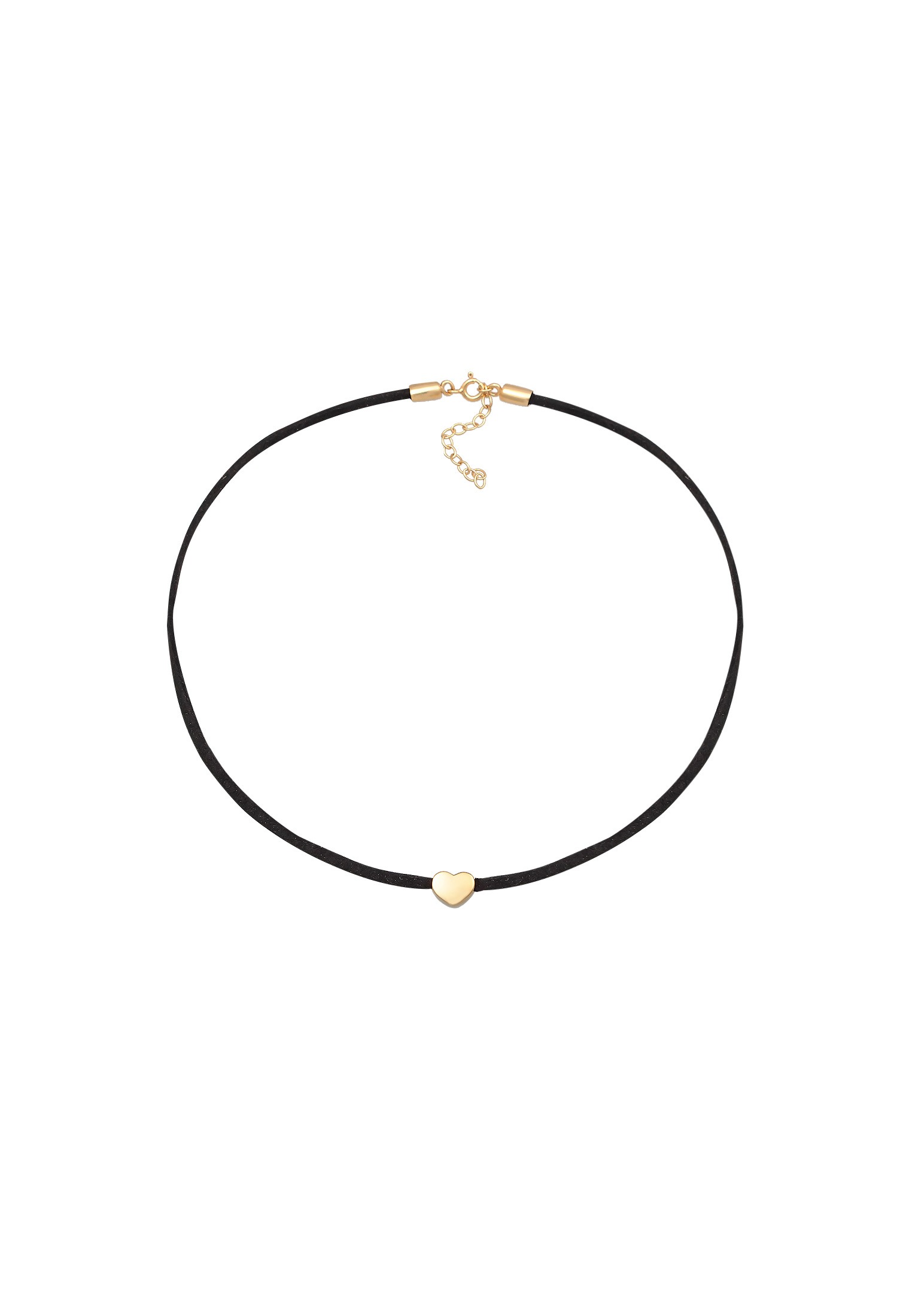 Elli Choker »Halskette Choker Herz Satinband 925 Silber«